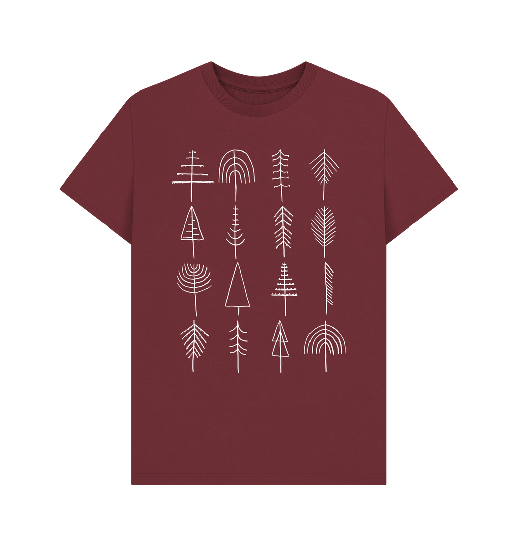 Red Wine Printed T-shirt Front