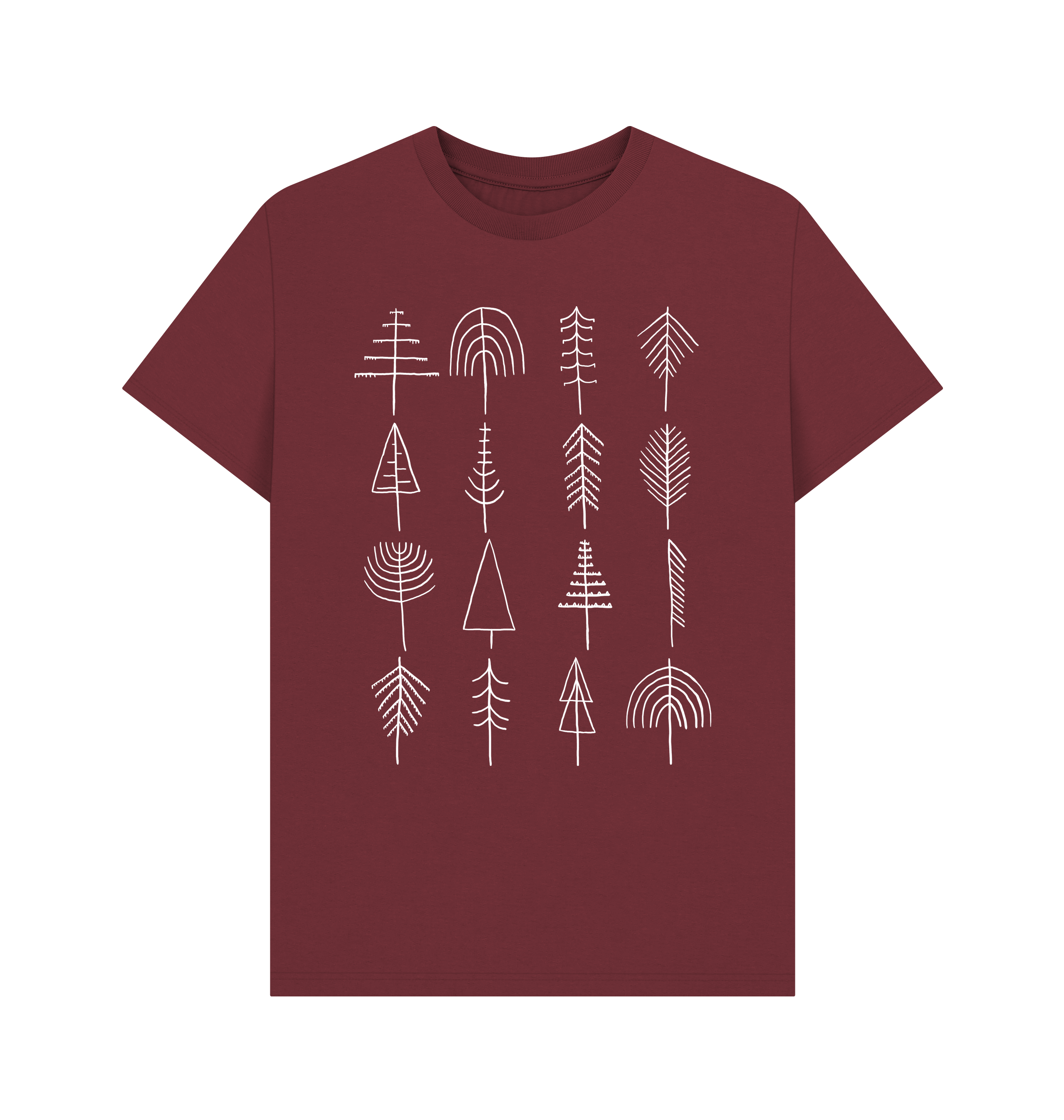 Red Wine Printed T-shirt Front
