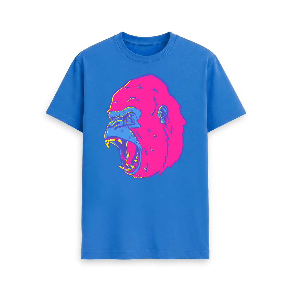 Bright Blue Printed T-shirt Front