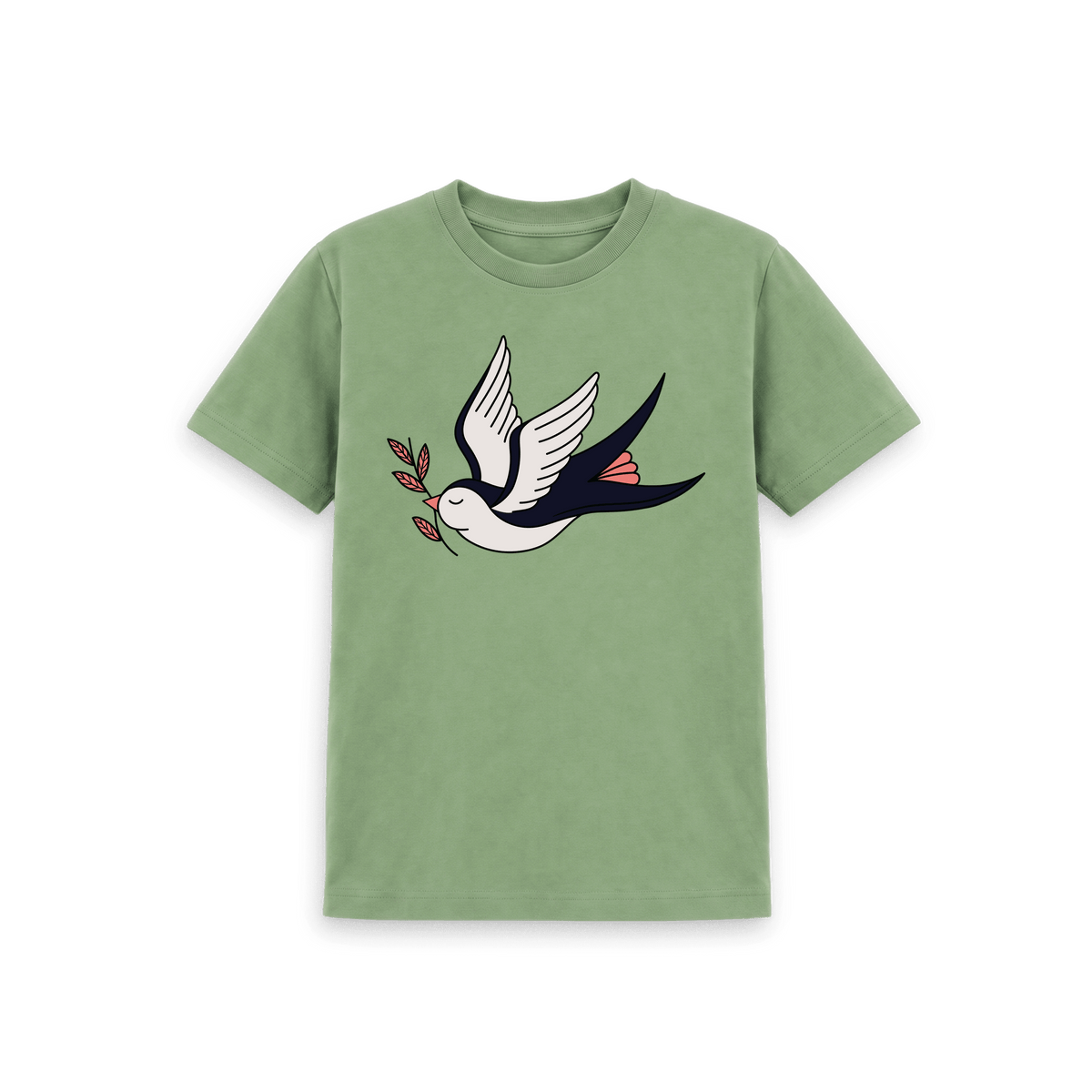 Sage Printed Kids T-Shirt Front