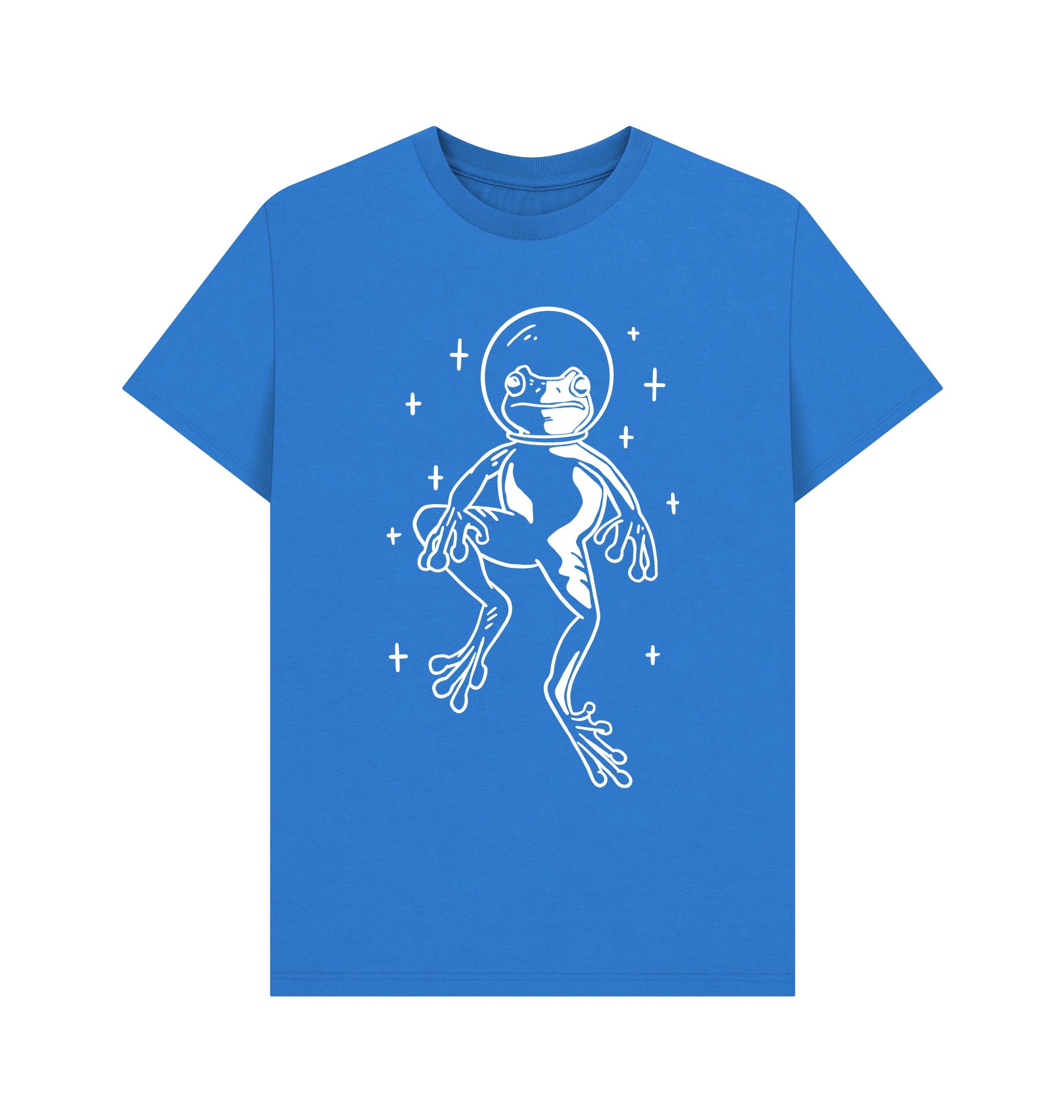 Bright Blue Printed T-shirt Front