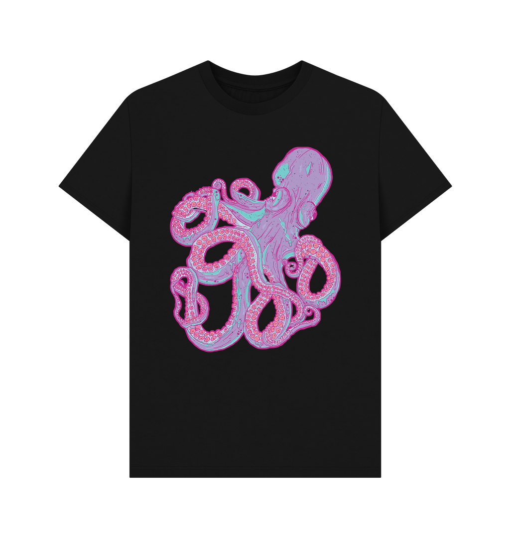 Black Printed T-shirt Front
