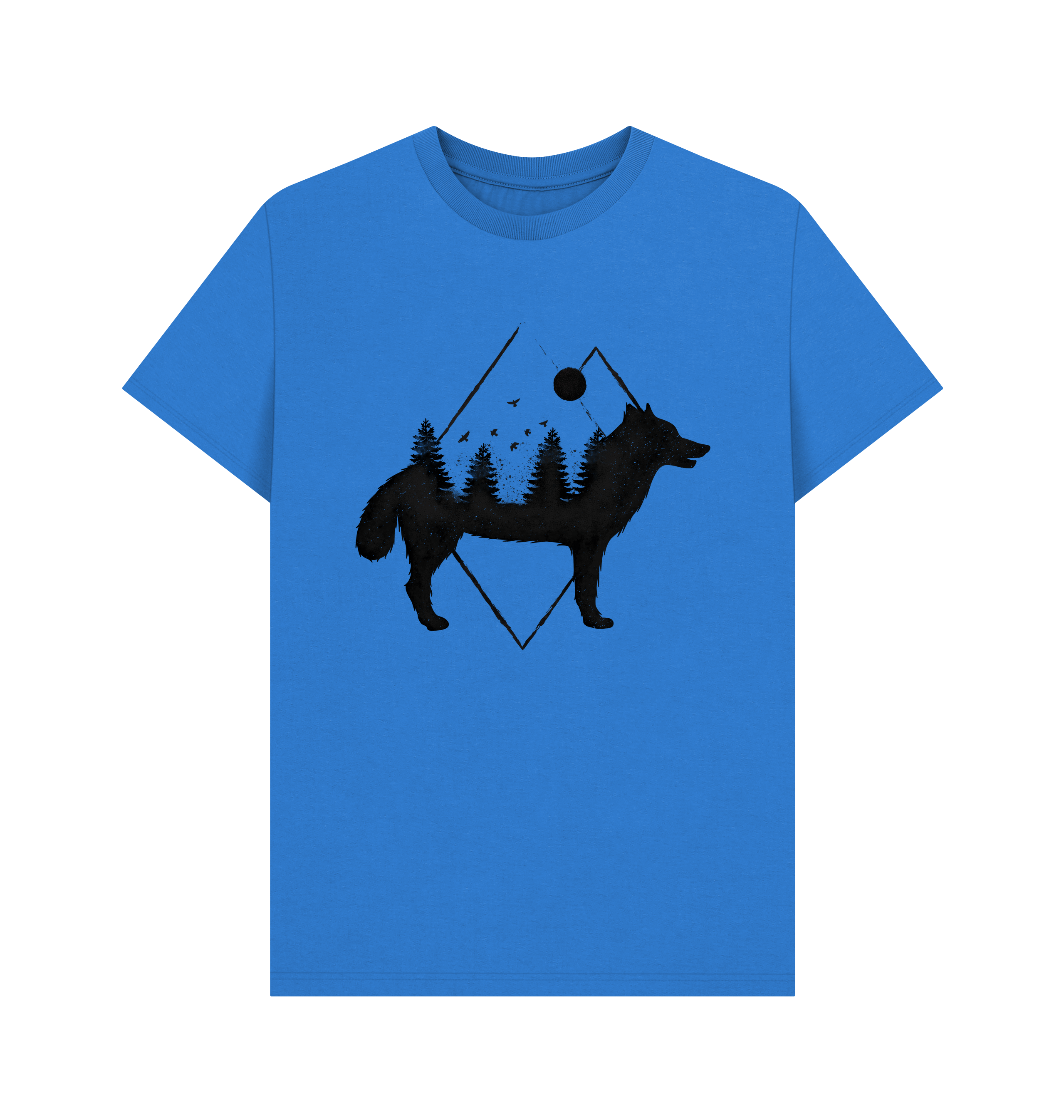 Bright Blue Printed T-shirt Front