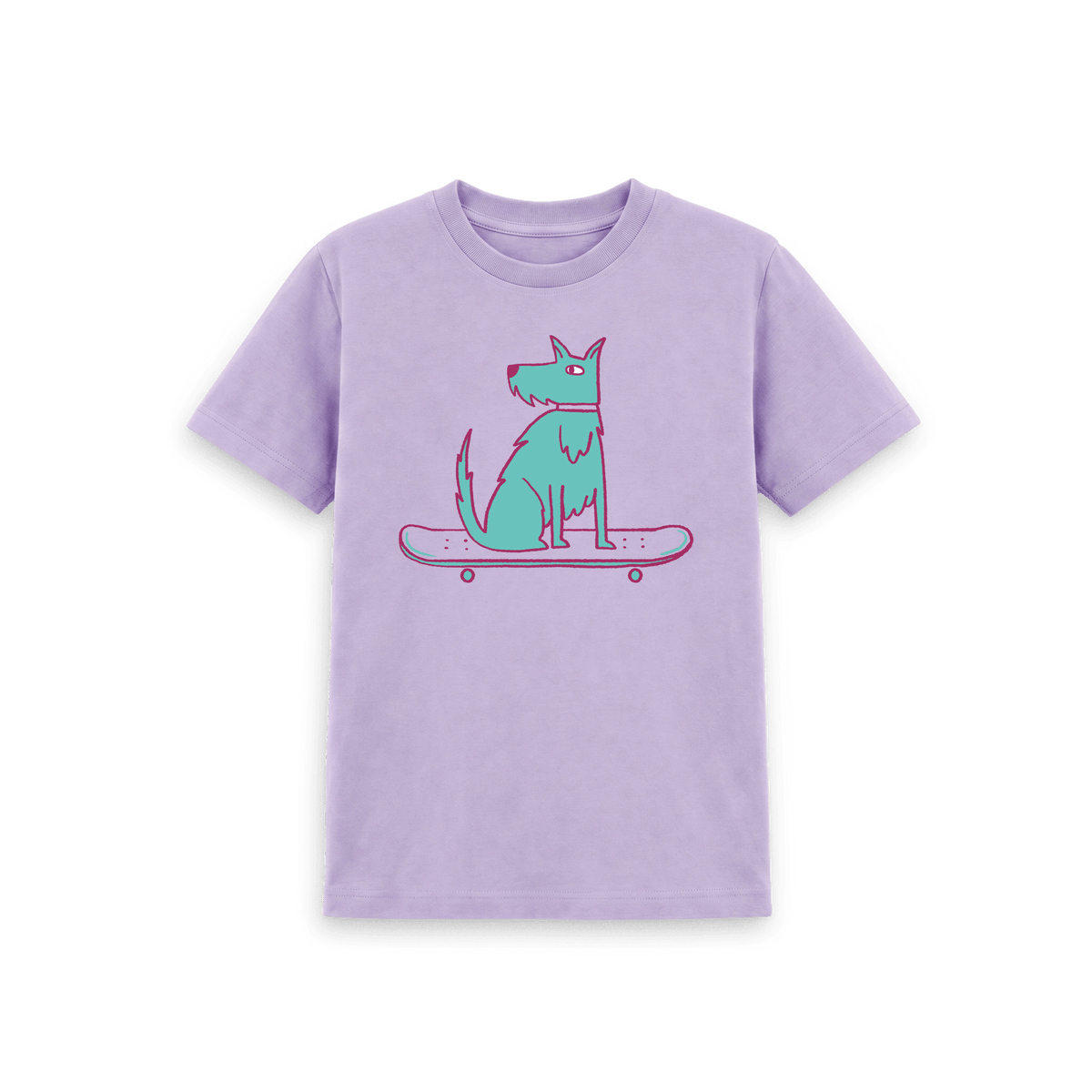 Soft Lilac Printed Kids T-Shirt Front