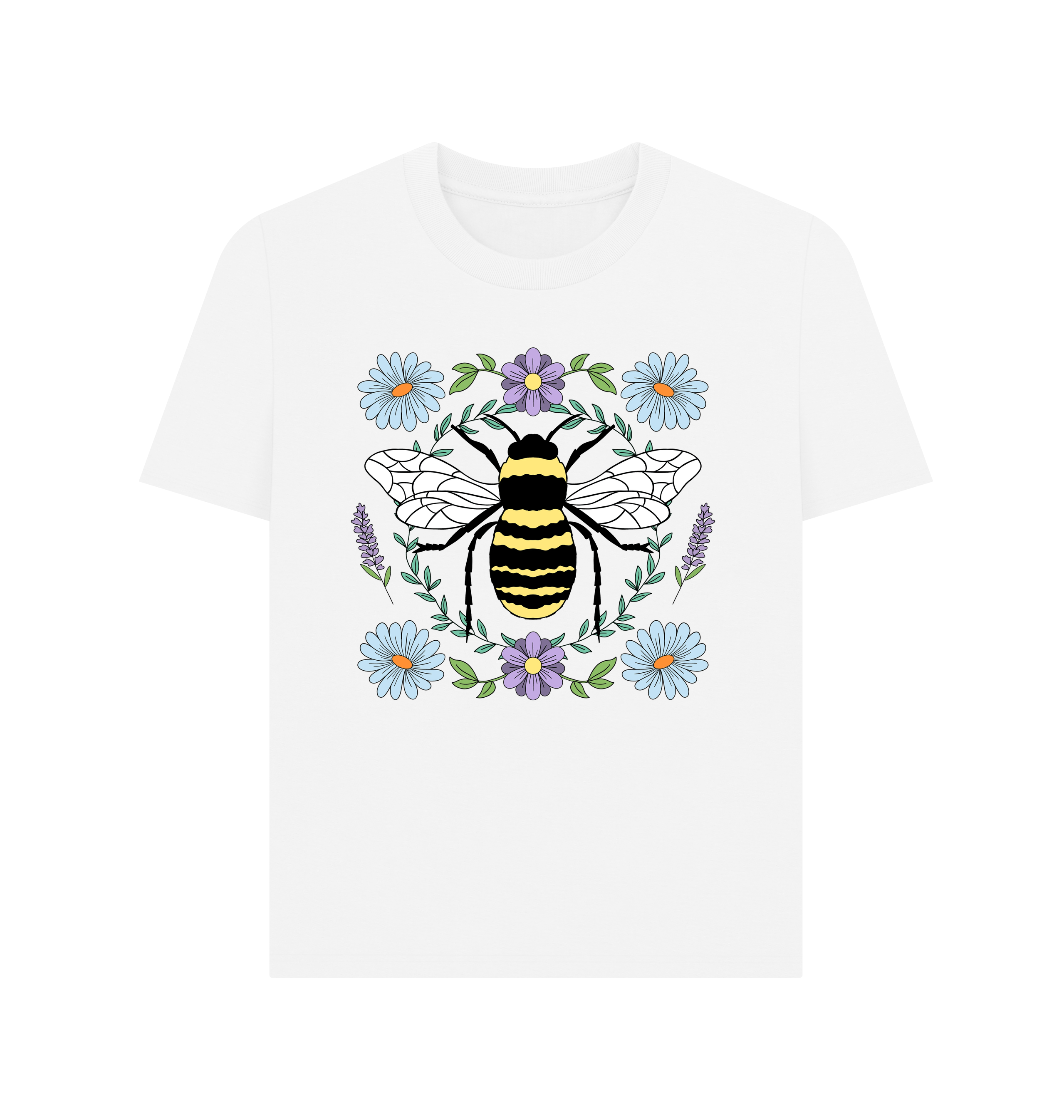 White Printed T-shirt Front
