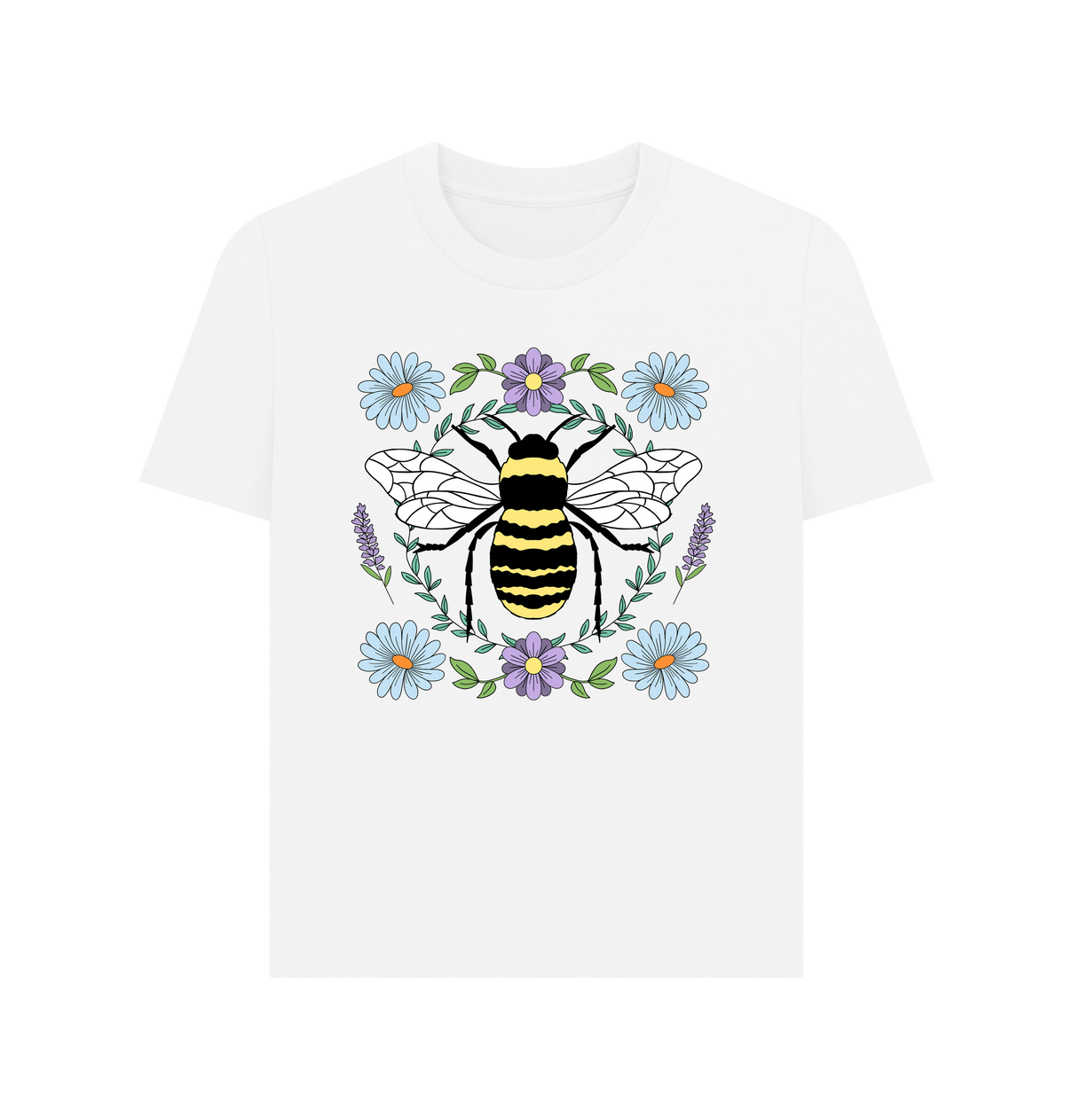White Printed T-shirt Front