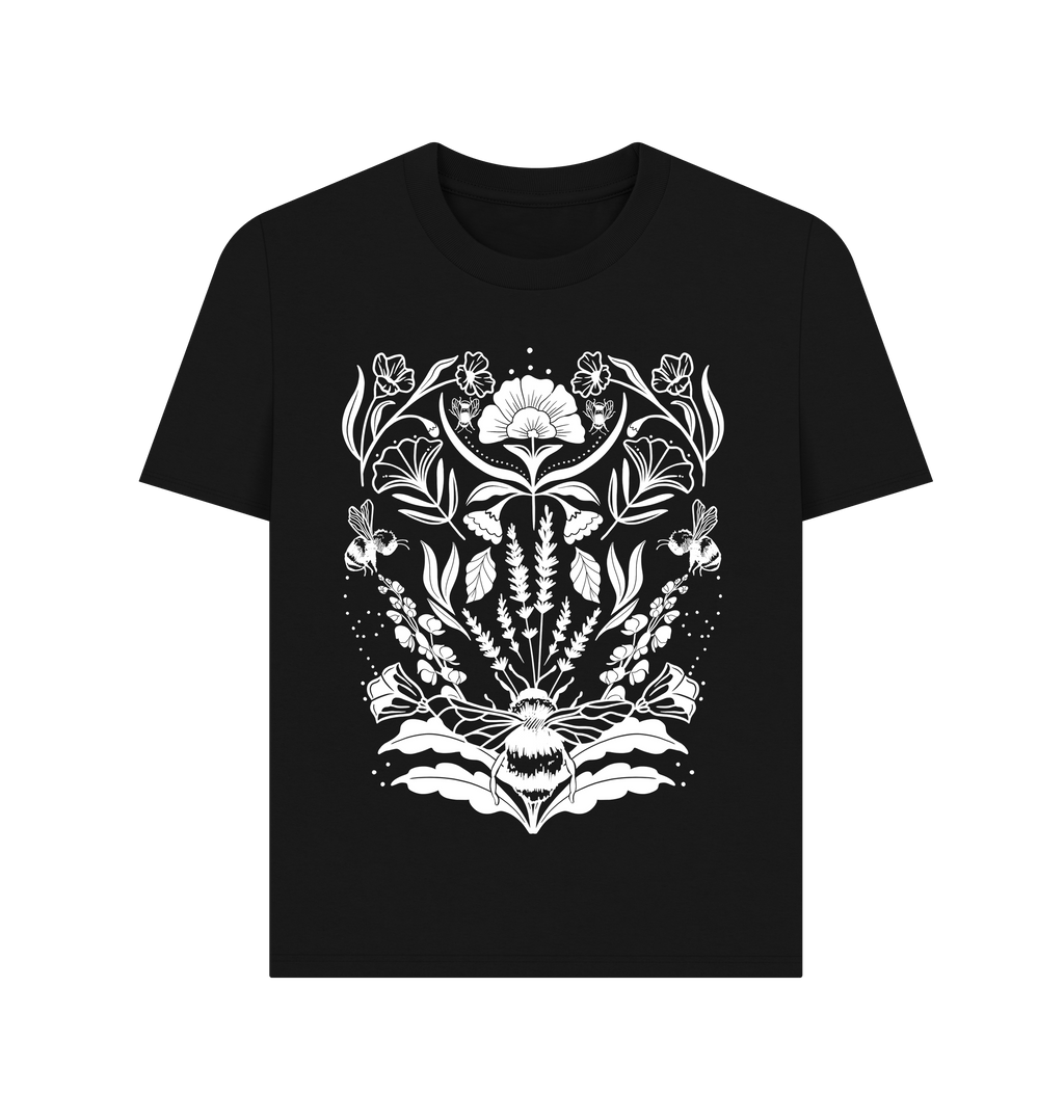 Black Printed T-shirt Front