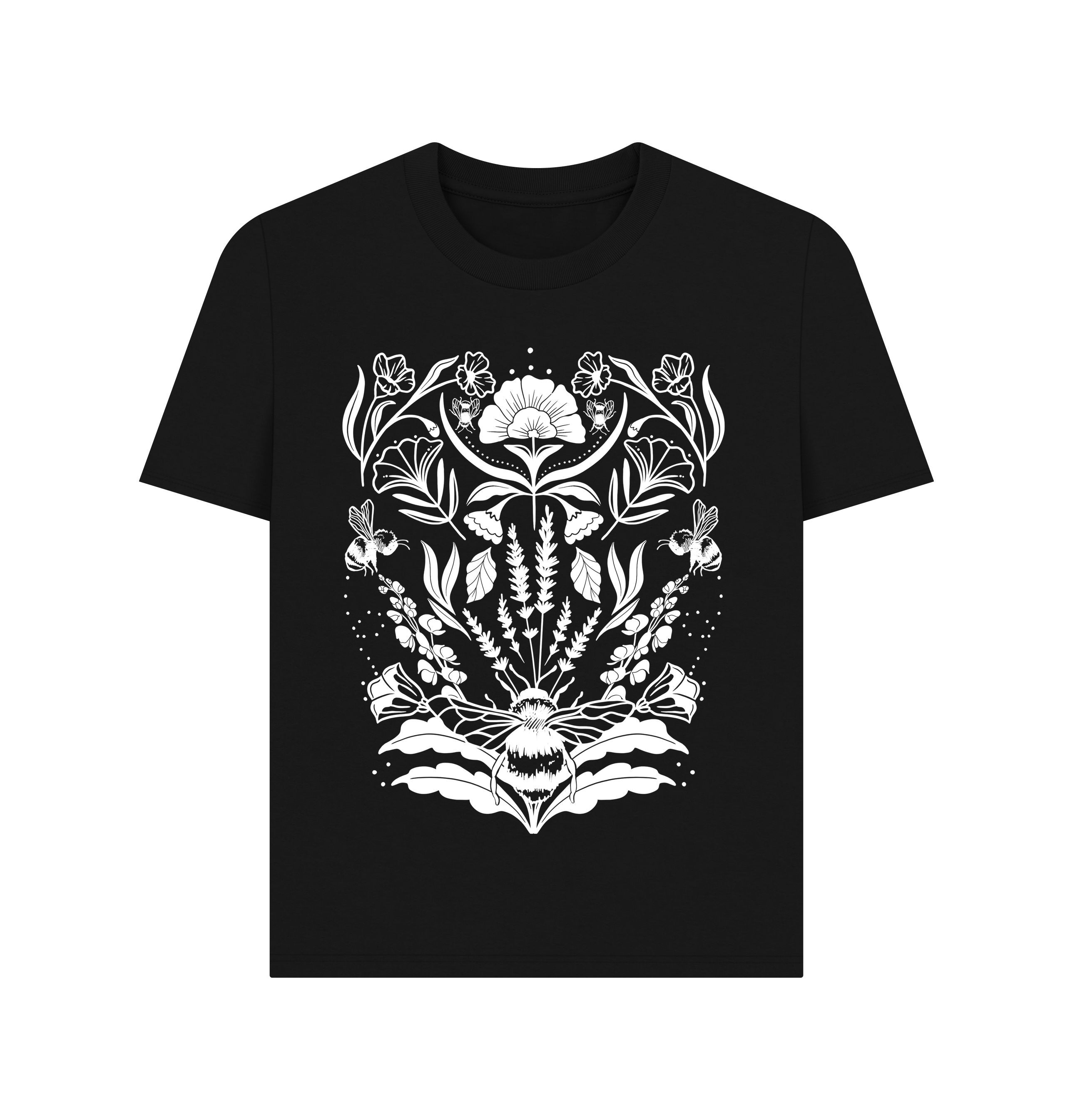 Black Printed T-shirt Front