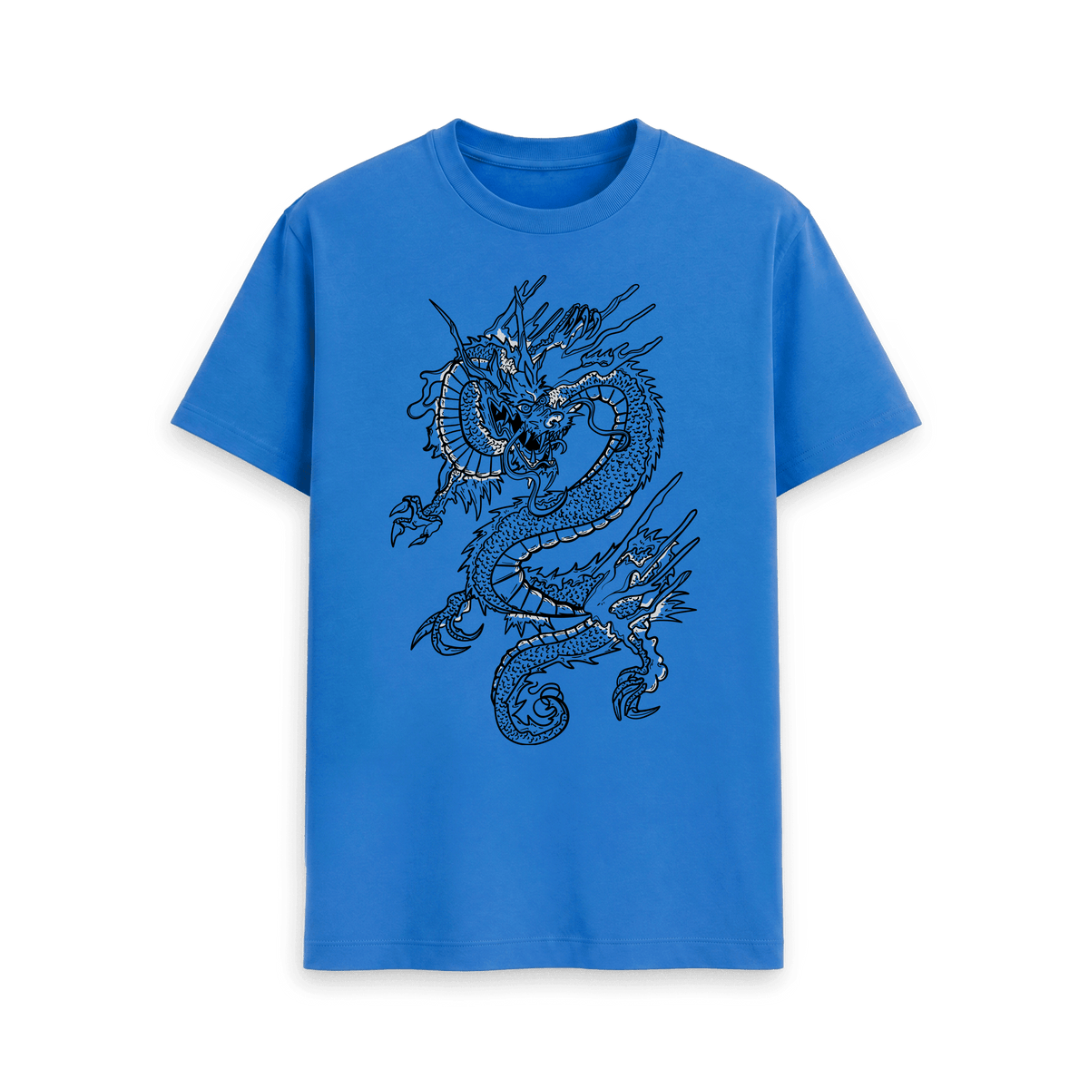 Bright Blue Printed T-shirt Front