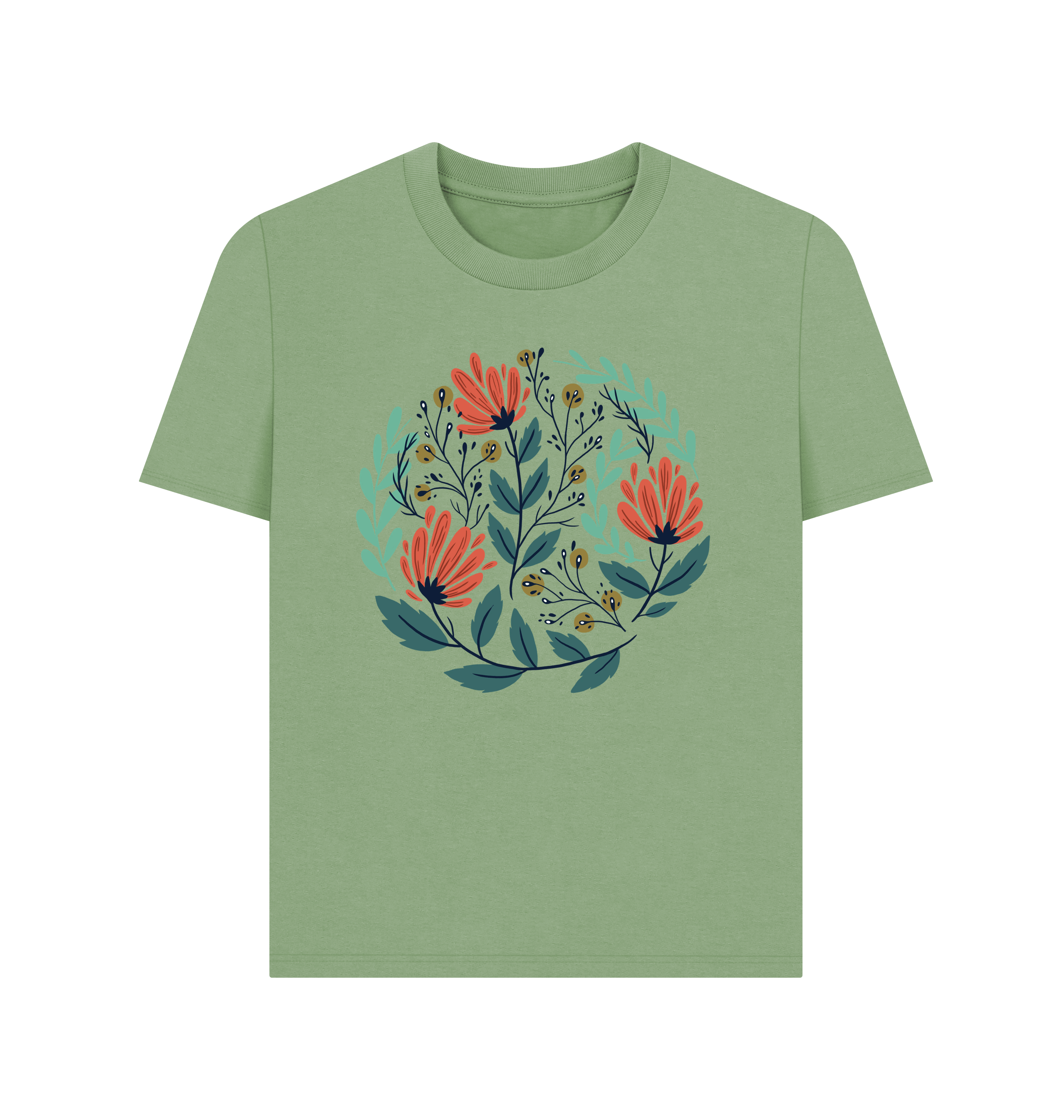 Sage Printed T-shirt Front