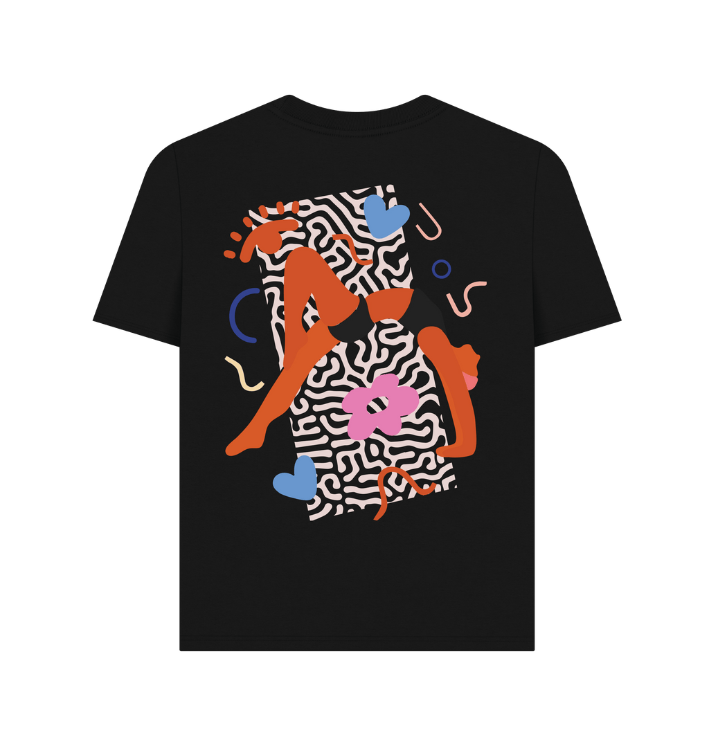 Black Printed T-shirt Back