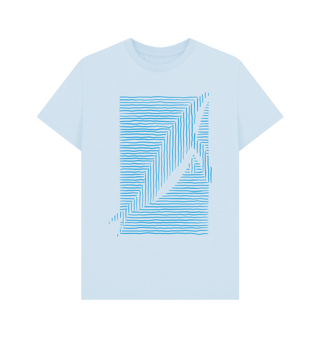 Sky Blue Printed T-shirt Front