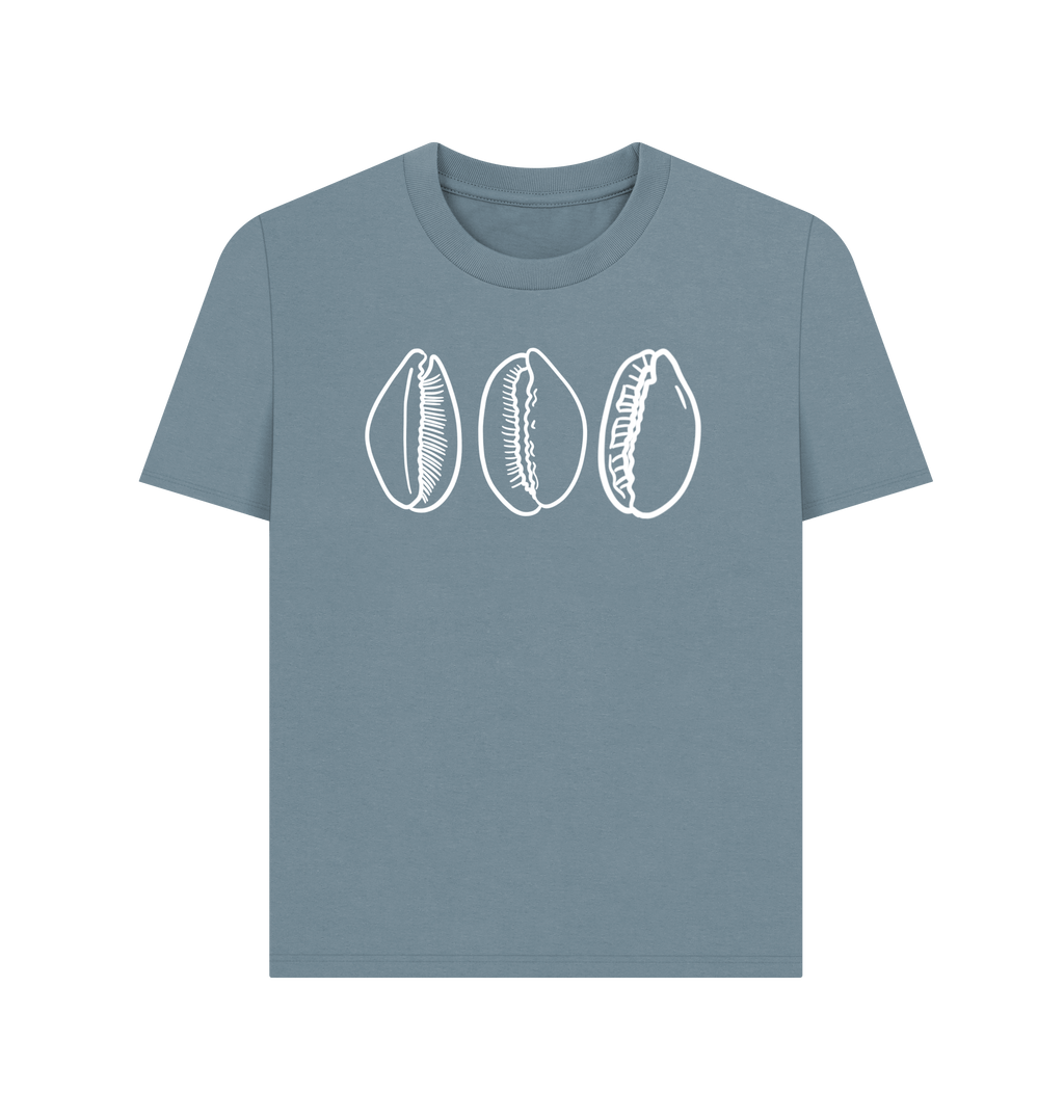 Stone Blue Printed T-shirt Front