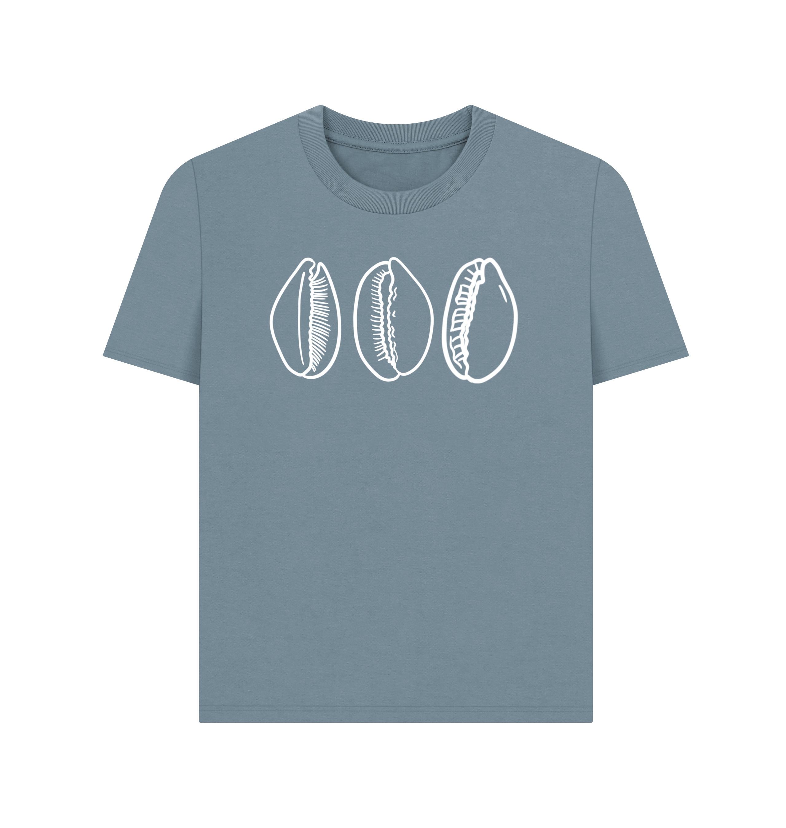 Stone Blue Printed T-shirt Front