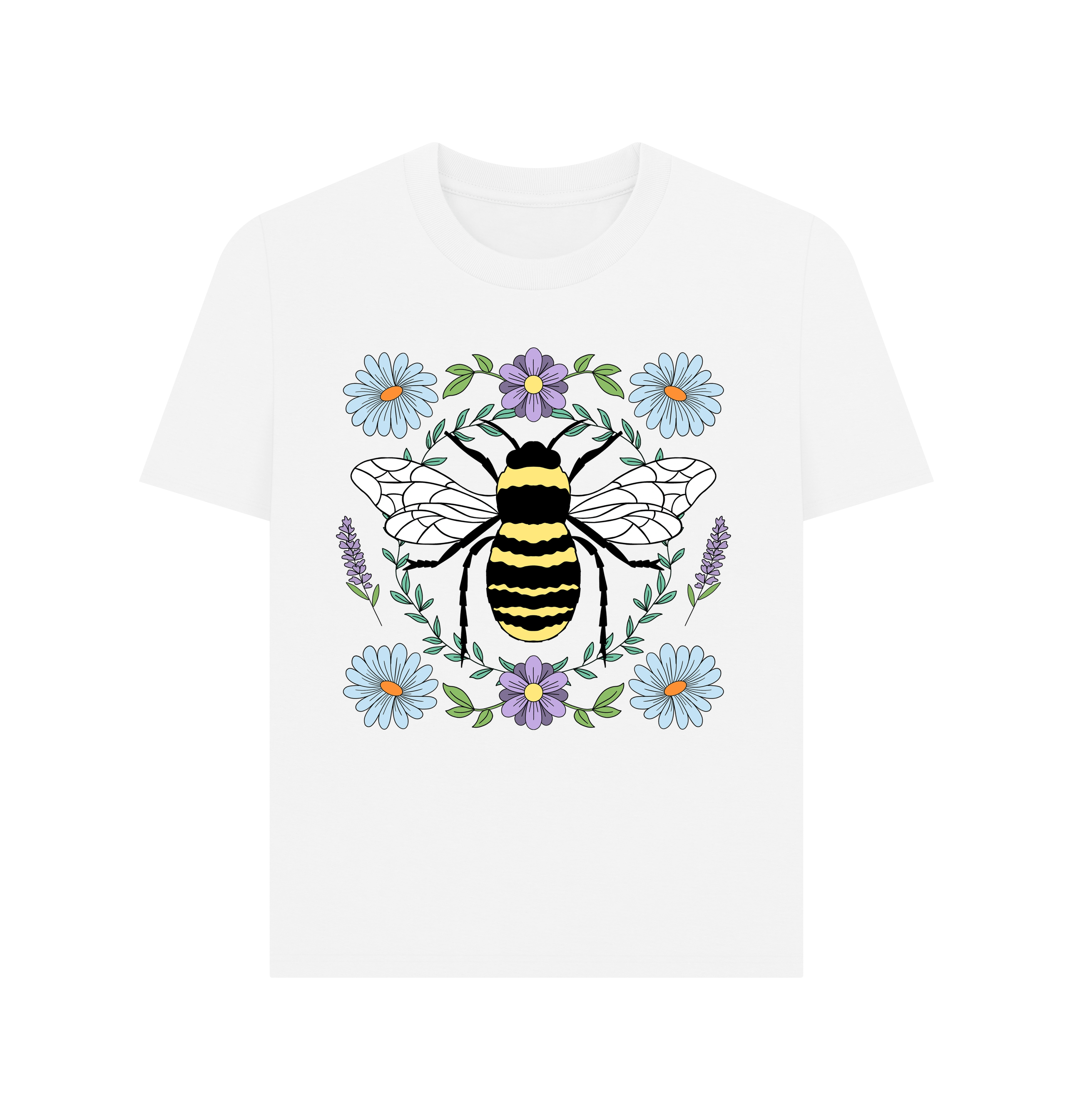 White Printed T-shirt Front