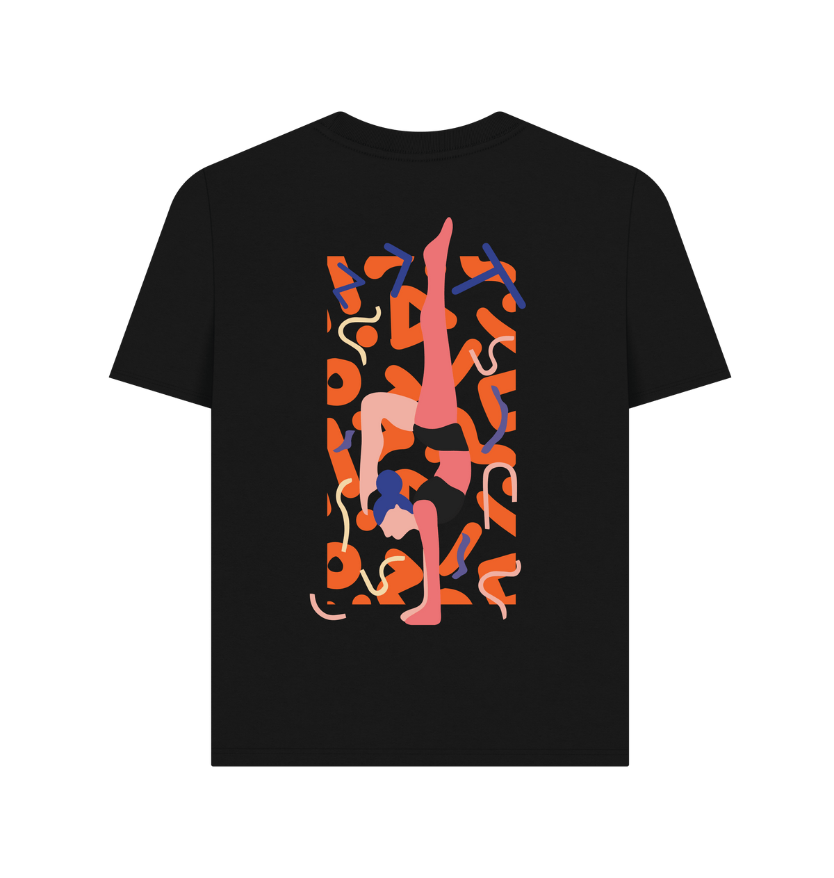 Black Printed T-shirt Back