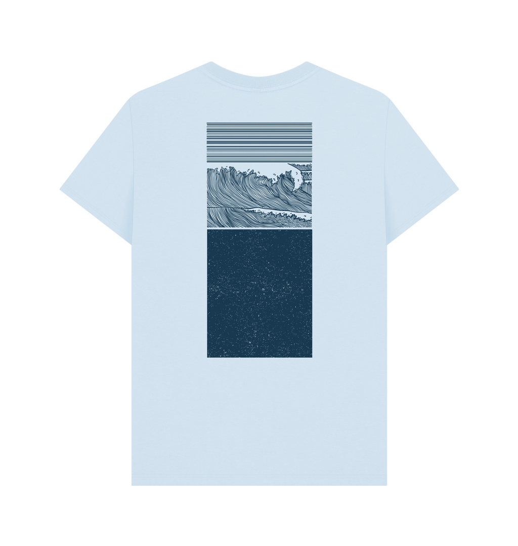 Sky Blue Printed T-shirt Back
