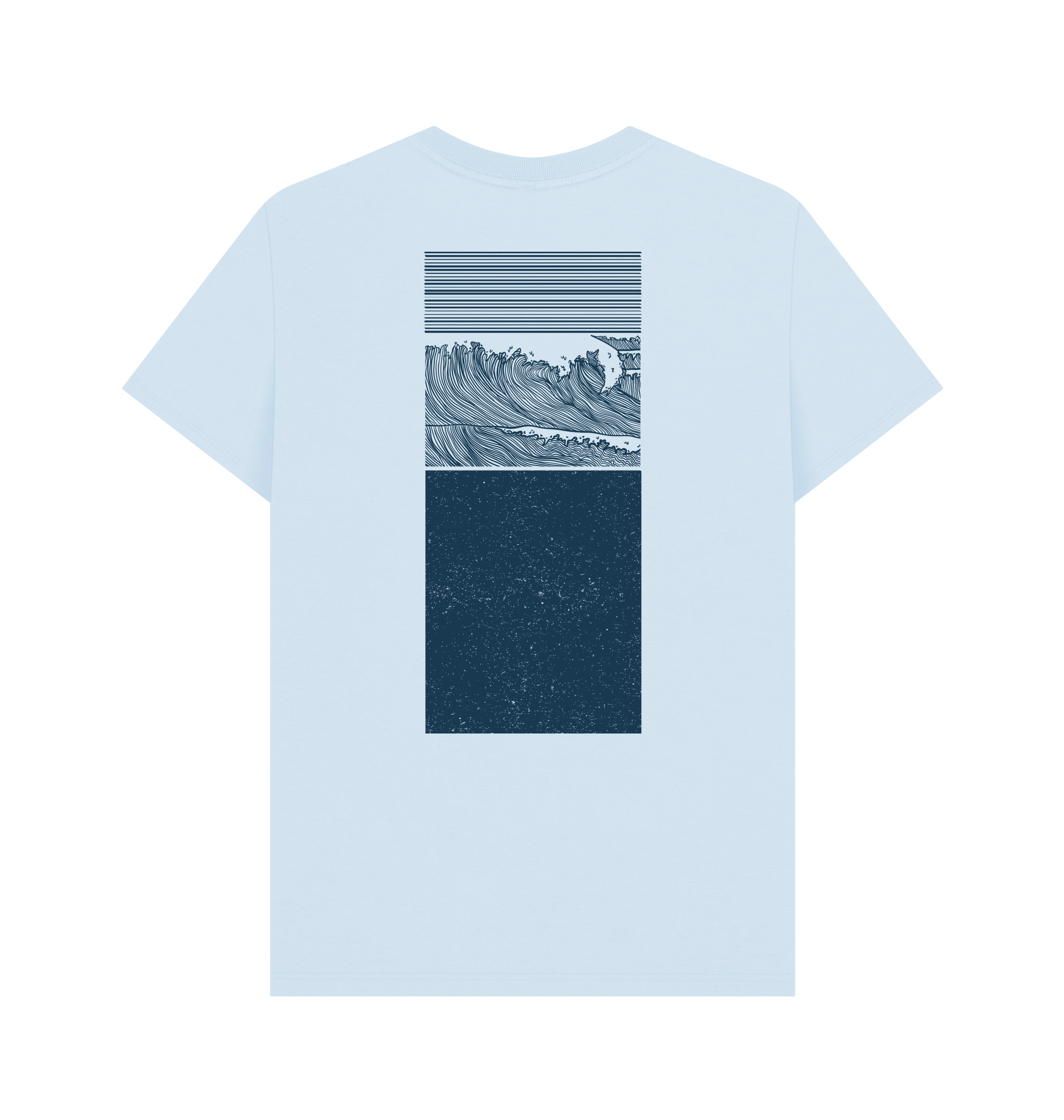 Sky Blue Printed T-shirt Back