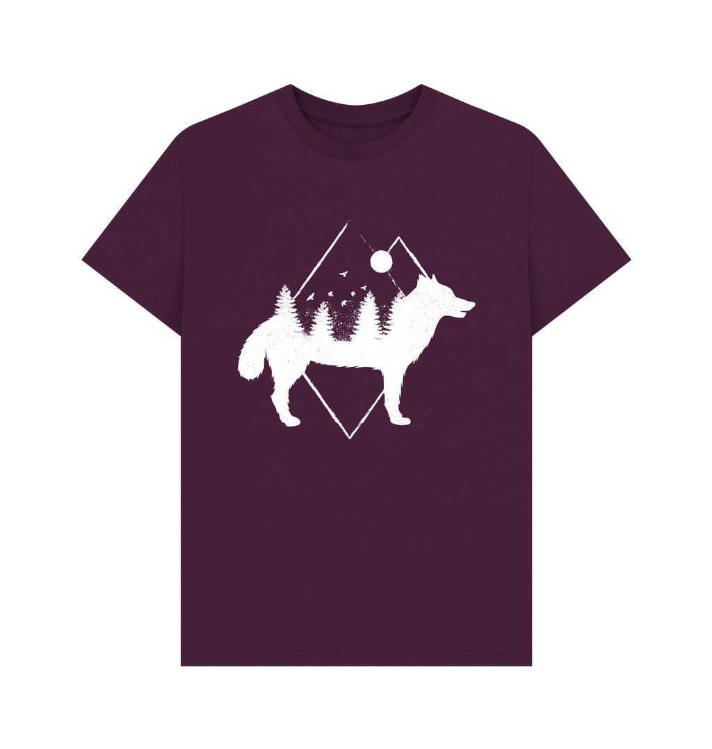 Purple Printed T-shirt Front