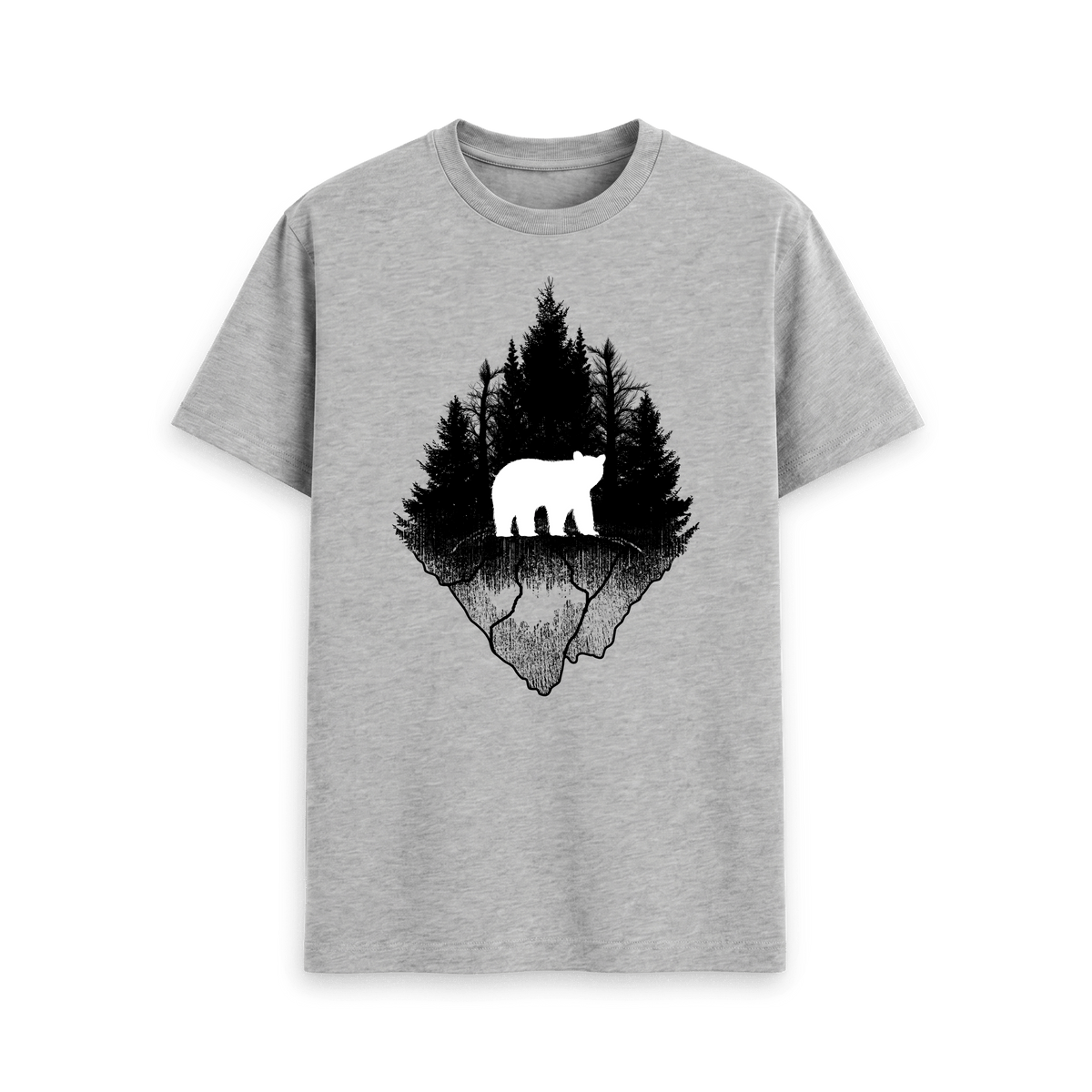 Athletic Grey Printed T-shirt Front