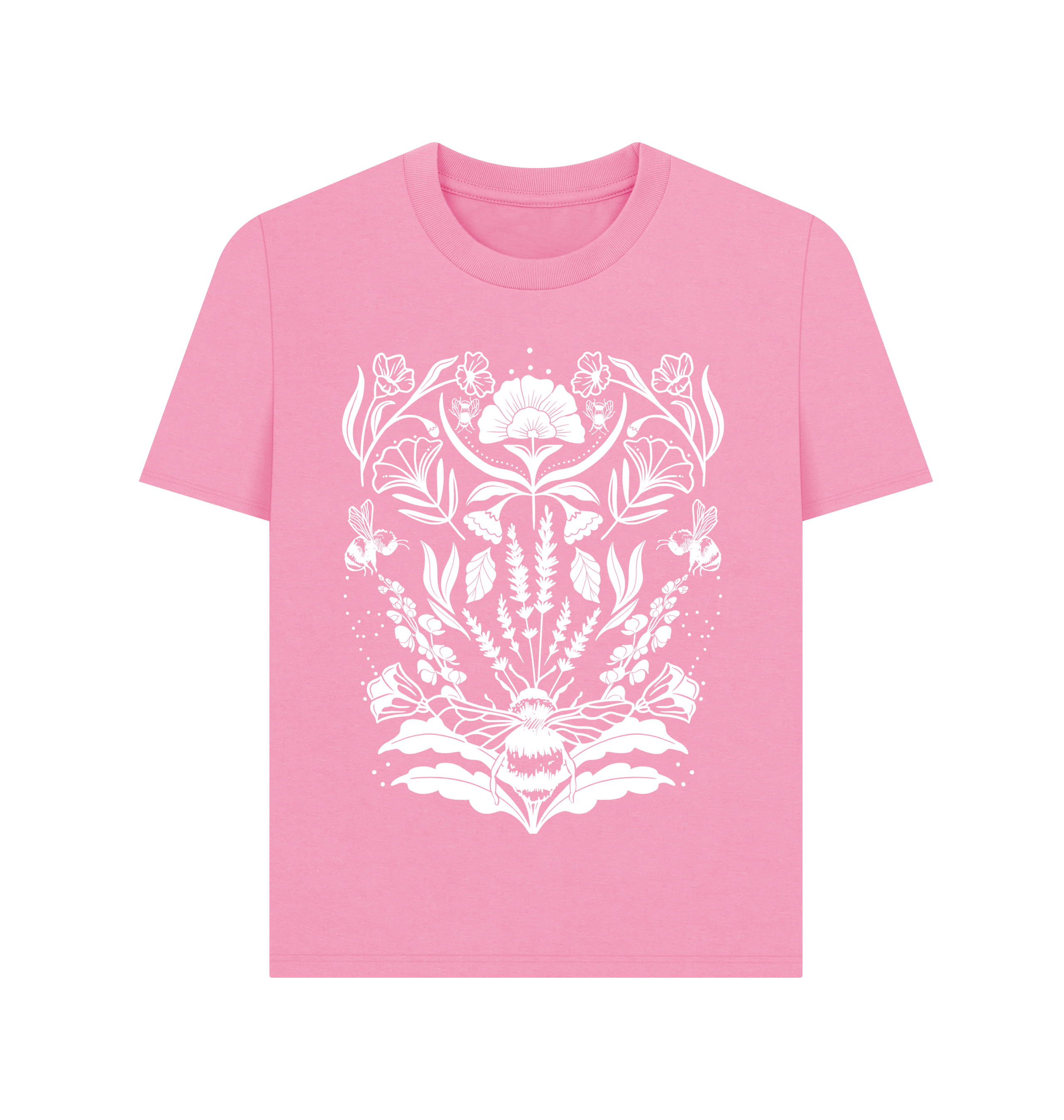 Rose Pink Printed T-shirt Front
