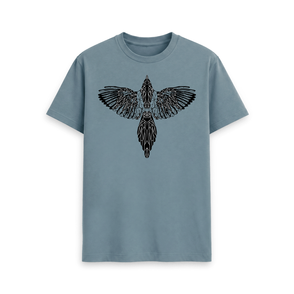 Stone Blue Printed T-shirt Front