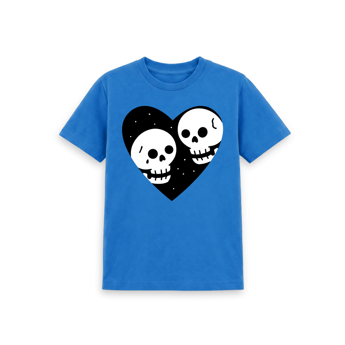 Bright Blue Printed Kids T-Shirt Front