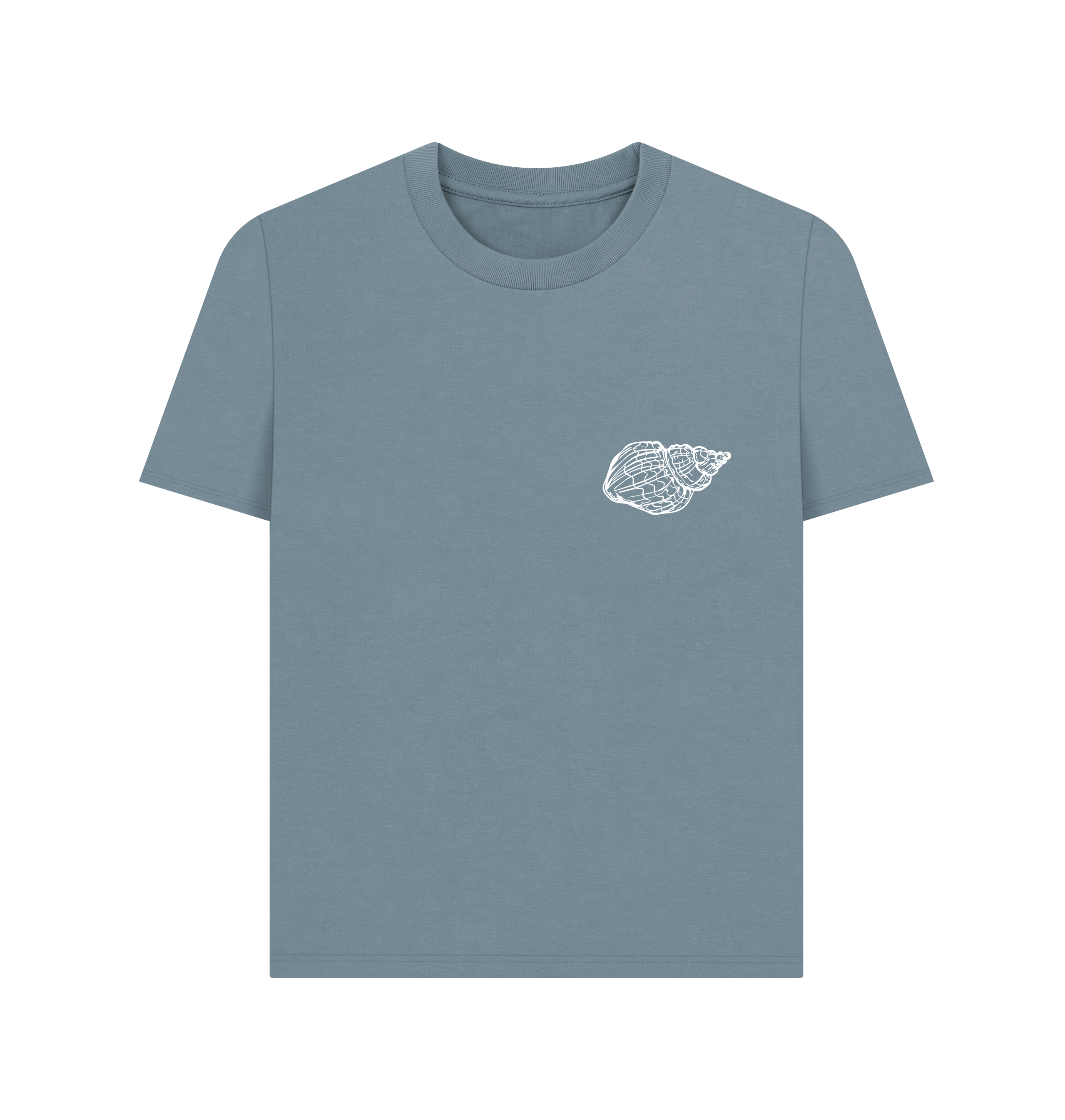 Stone Blue Printed T-shirt Front