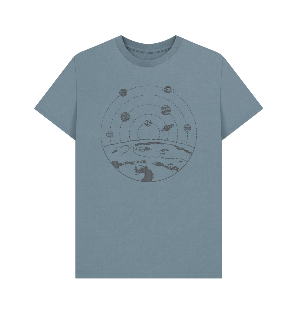 Stone Blue Printed T-shirt Front