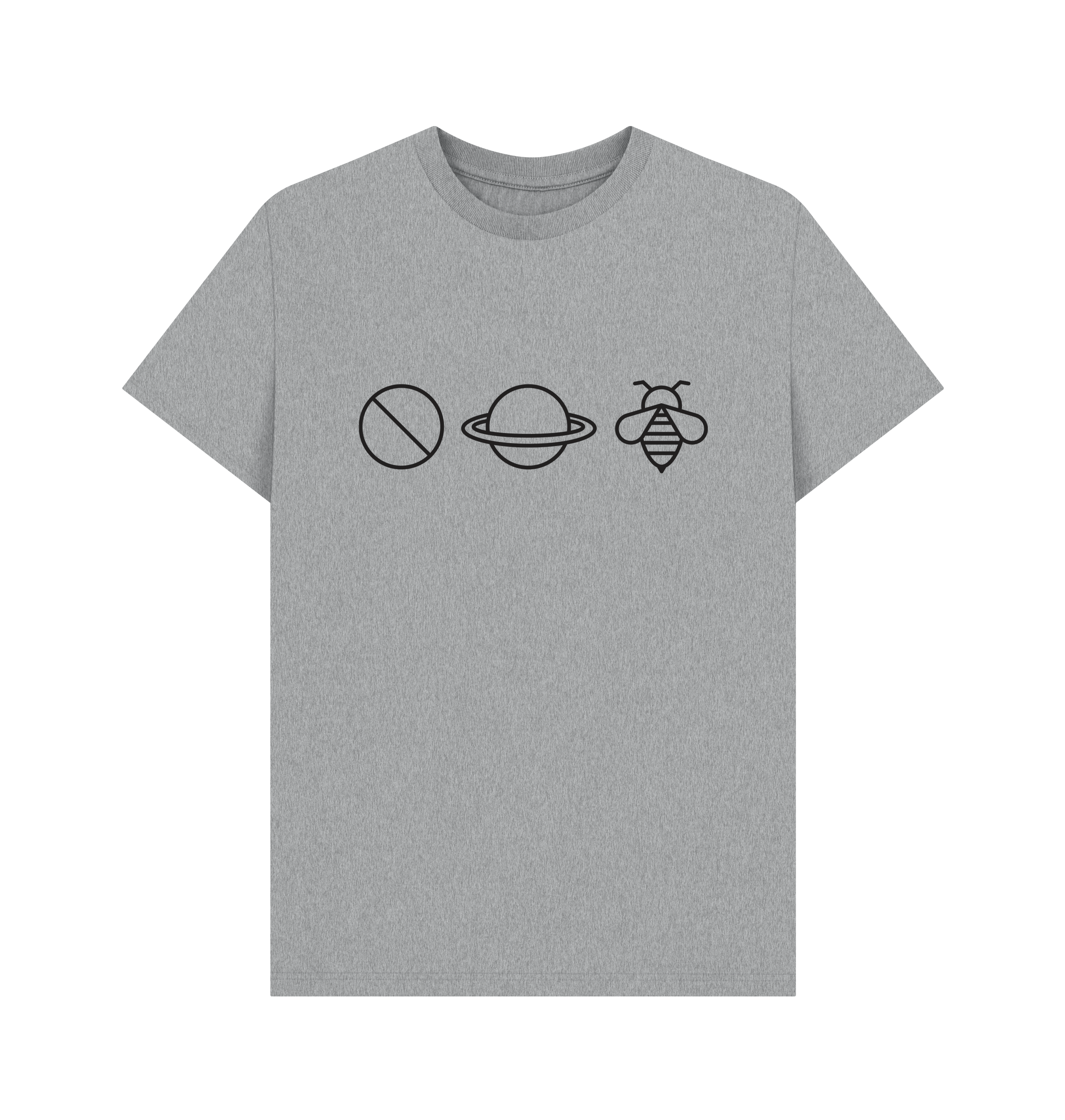 Athletic Grey Printed T-shirt Front