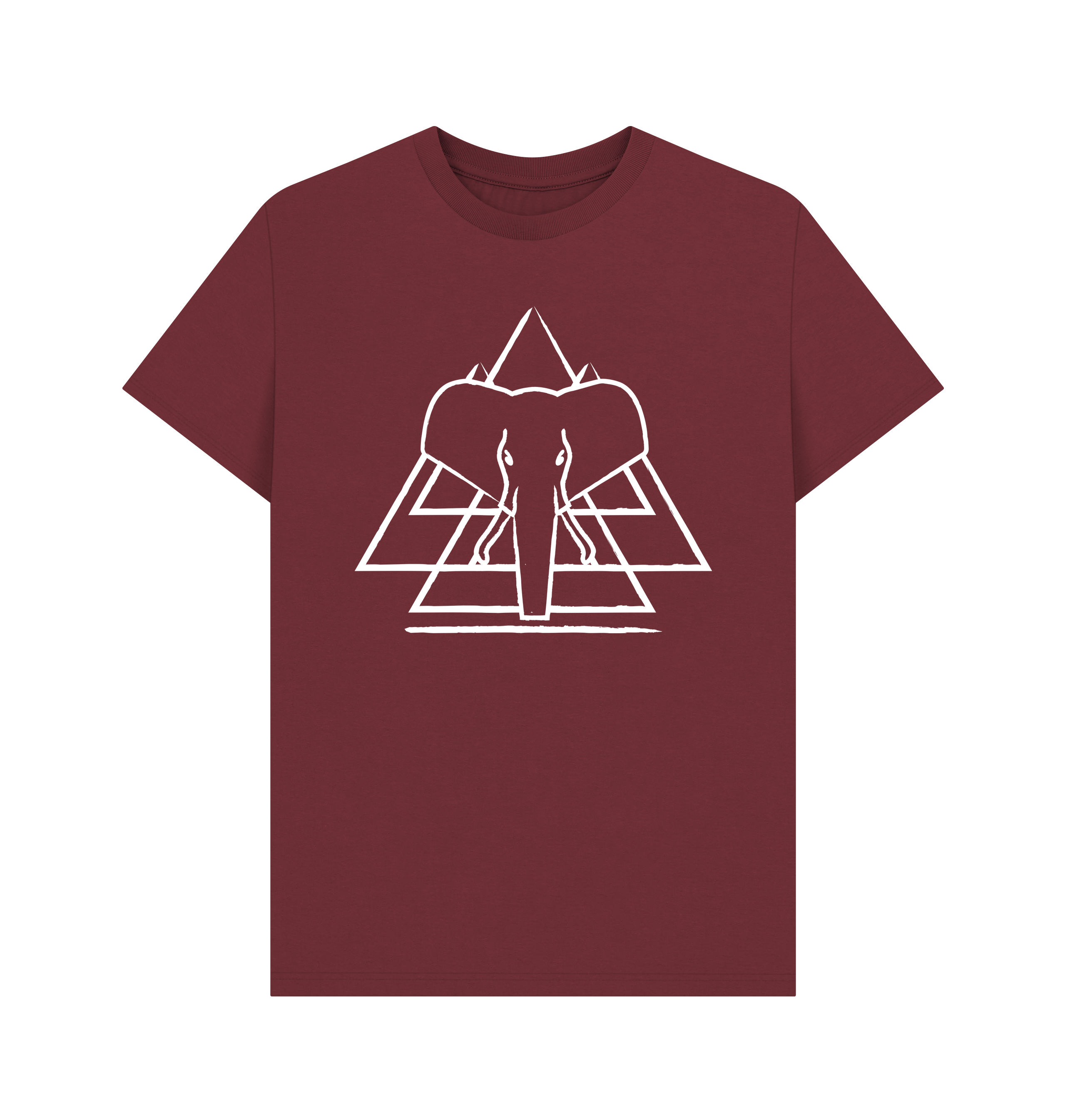 Red Wine Printed T-shirt Front