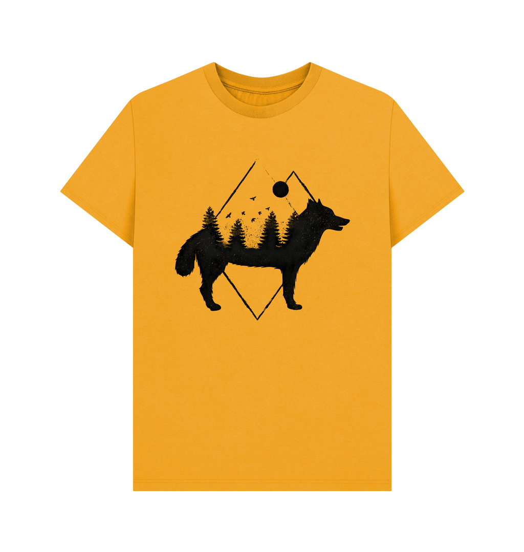 Mustard Printed T-shirt Front