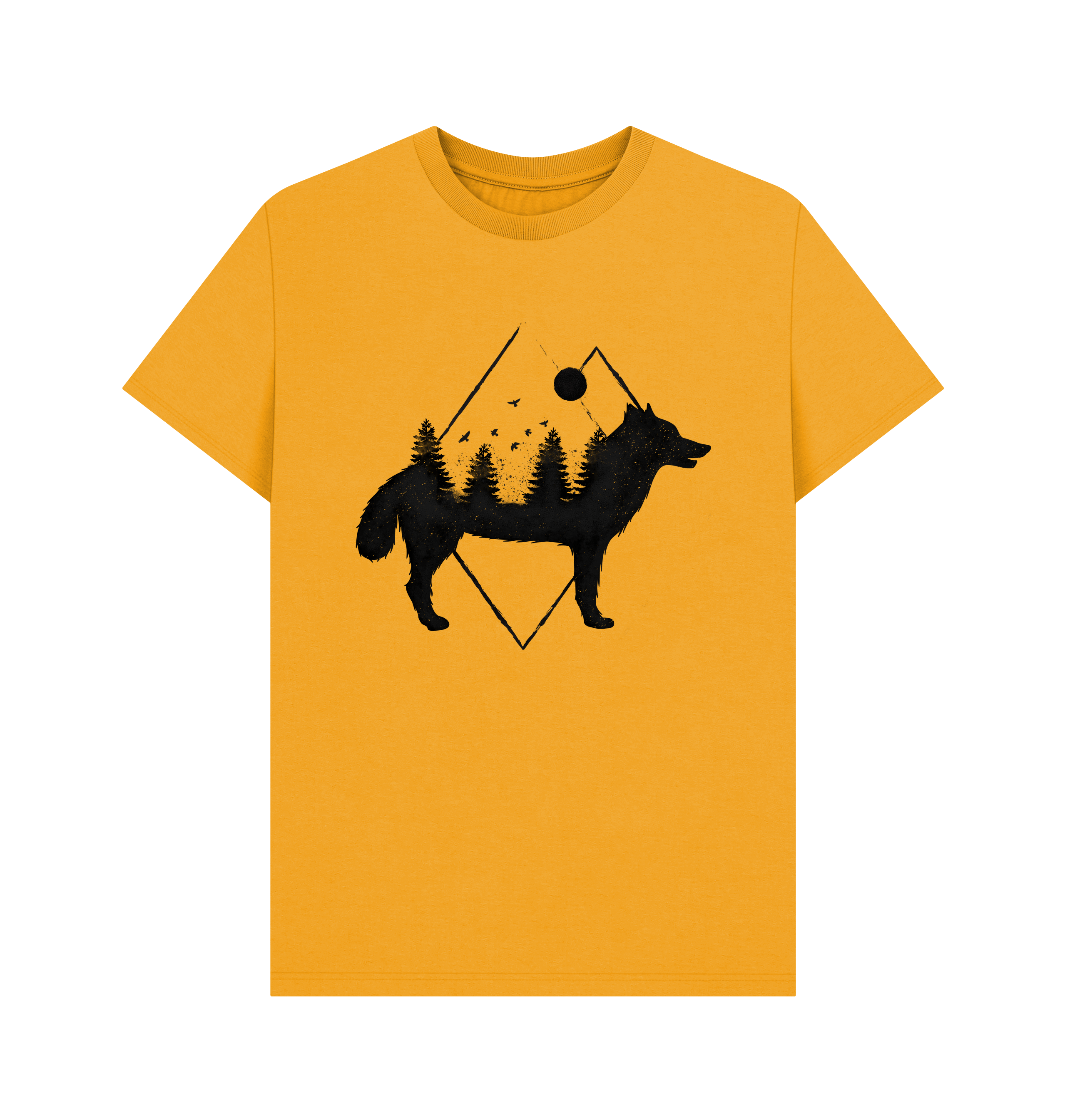Mustard Printed T-shirt Front