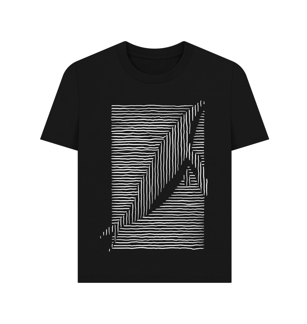 Black Printed T-shirt Front