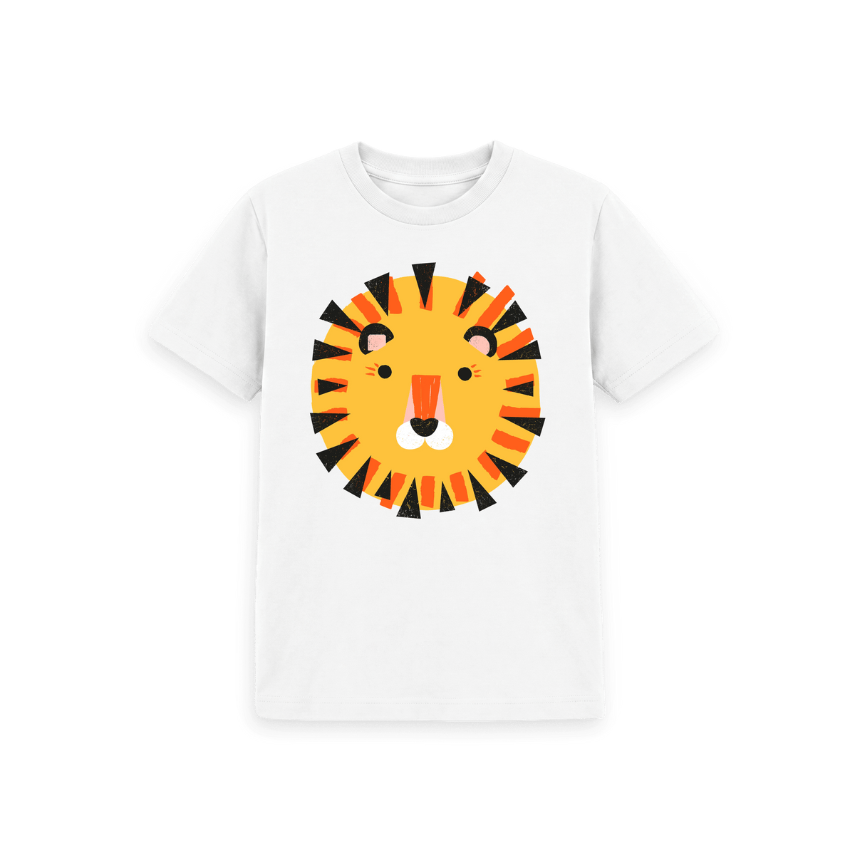 White Printed Kids T-Shirt Front
