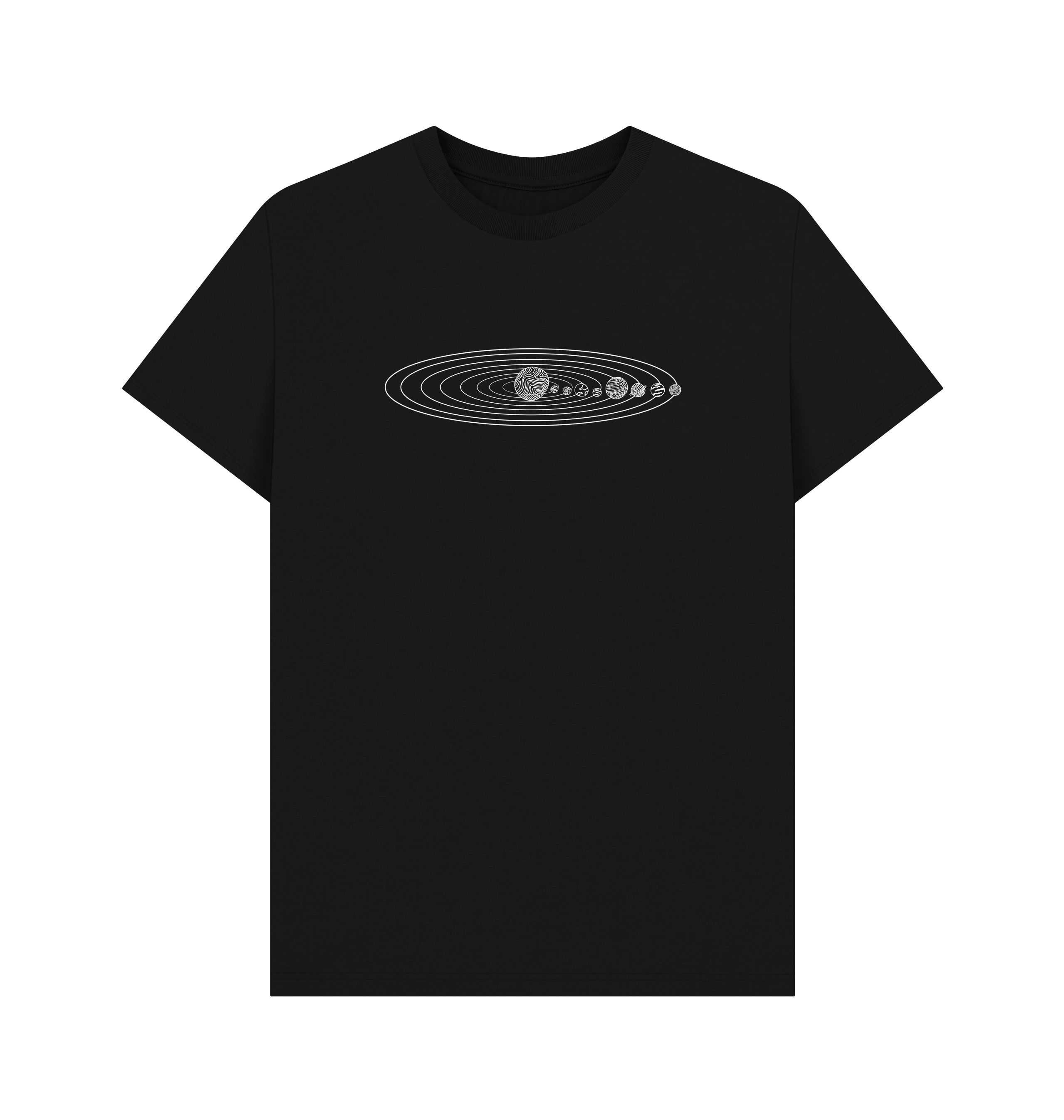 Black Printed T-shirt Front