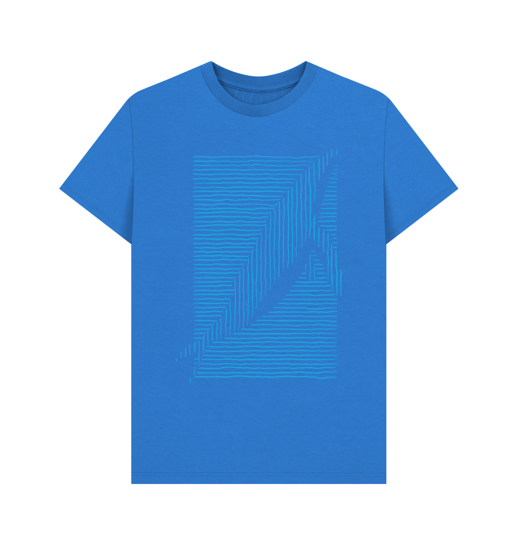 Bright Blue Printed T-shirt Front