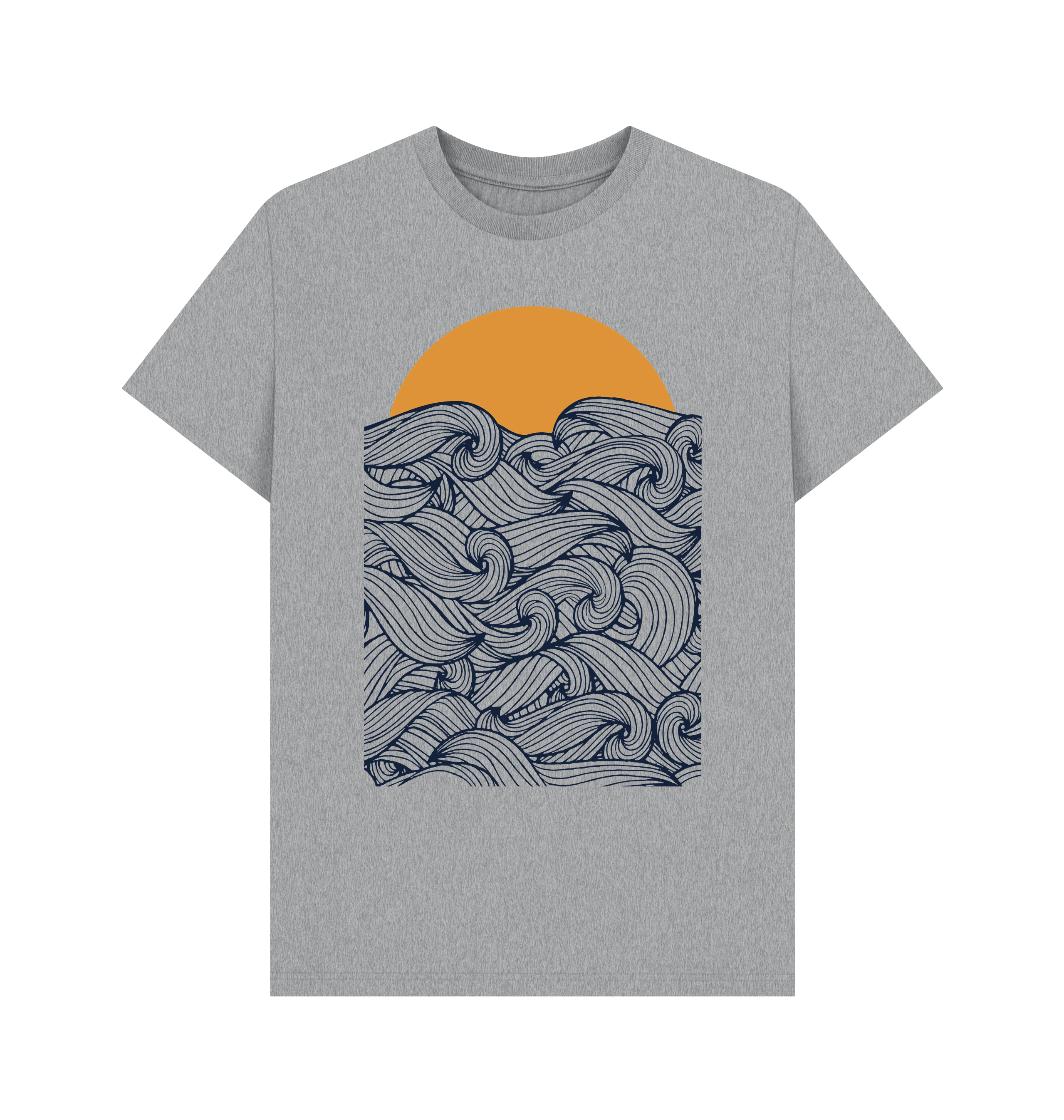 Athletic Grey Printed T-shirt Front