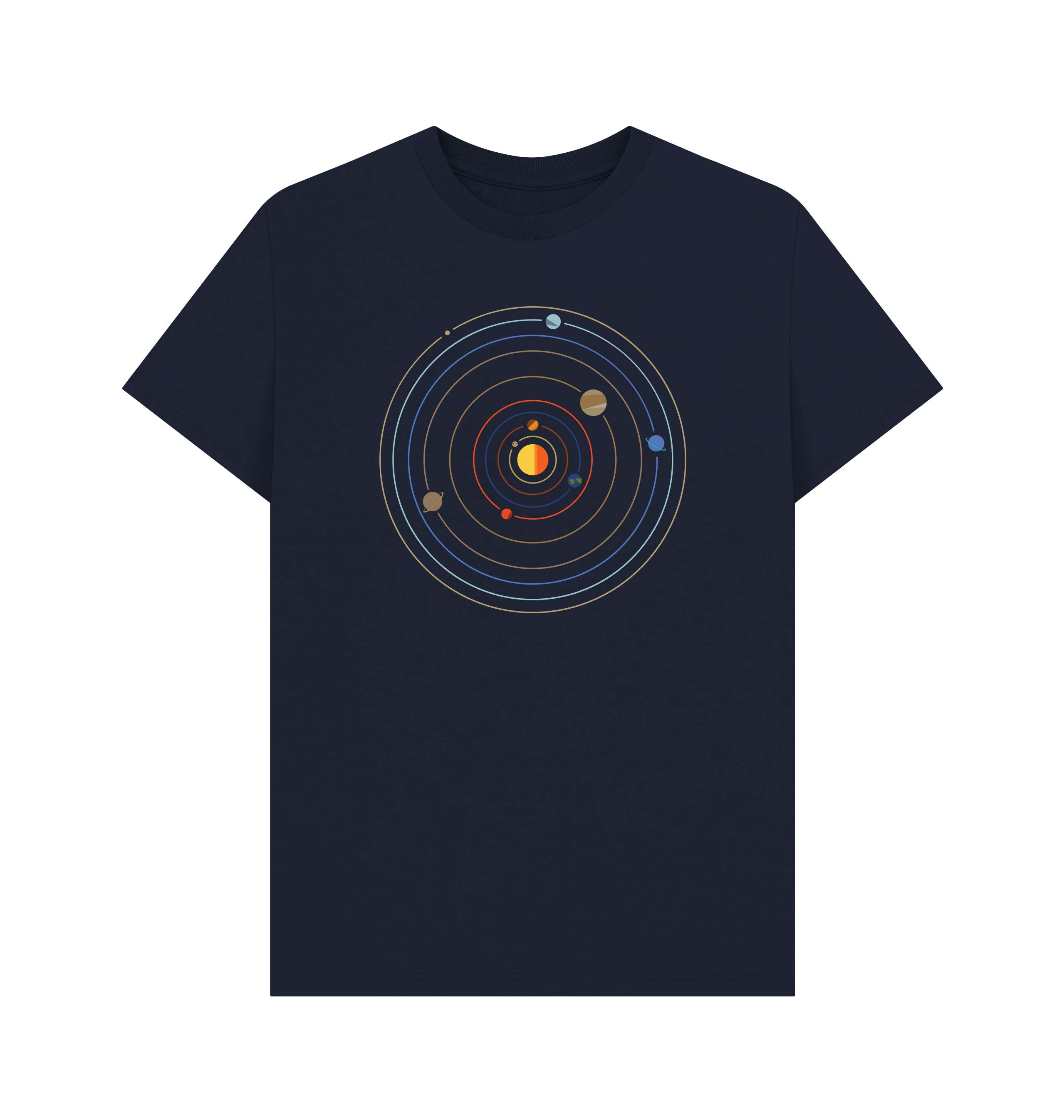 Navy Blue Printed T-shirt Front