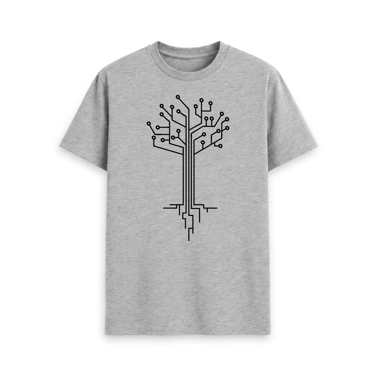 Athletic Grey Printed T-shirt Front