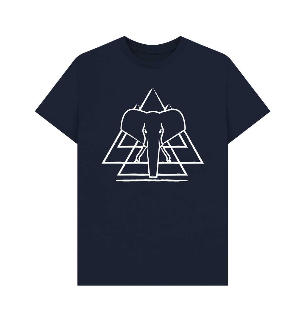 Navy Blue Printed T-shirt Front
