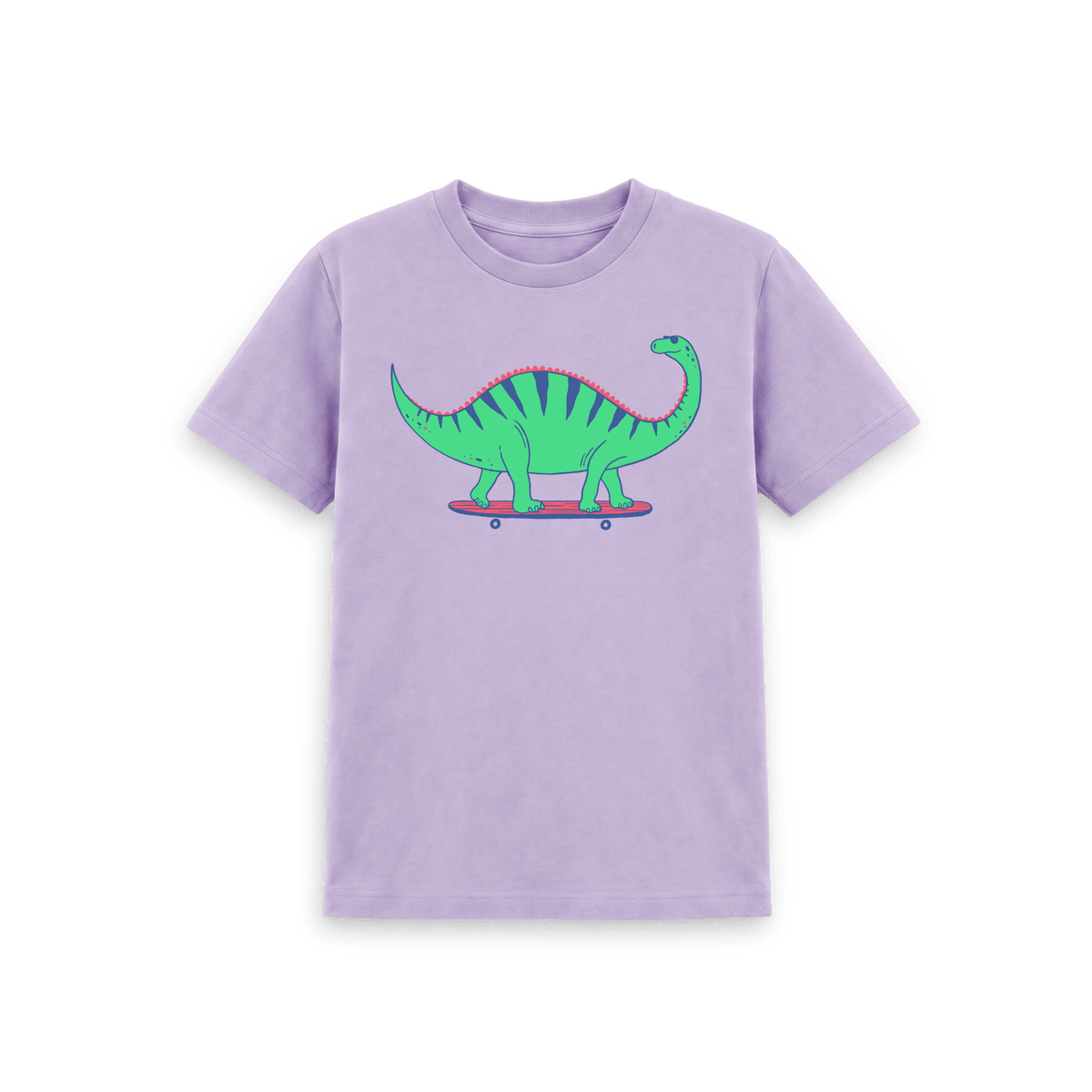 Soft Lilac Printed Kids T-Shirt Front