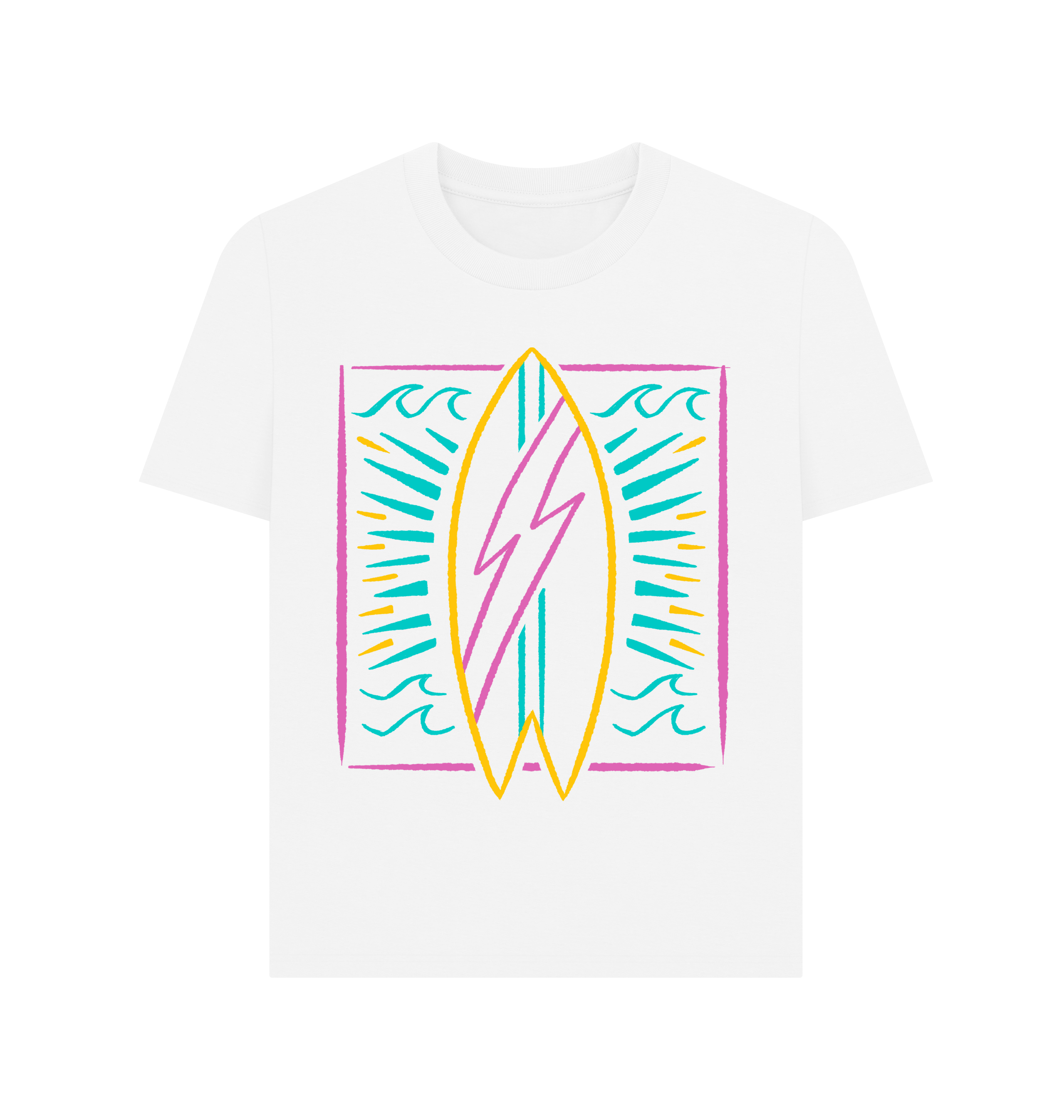 White Printed T-shirt Front