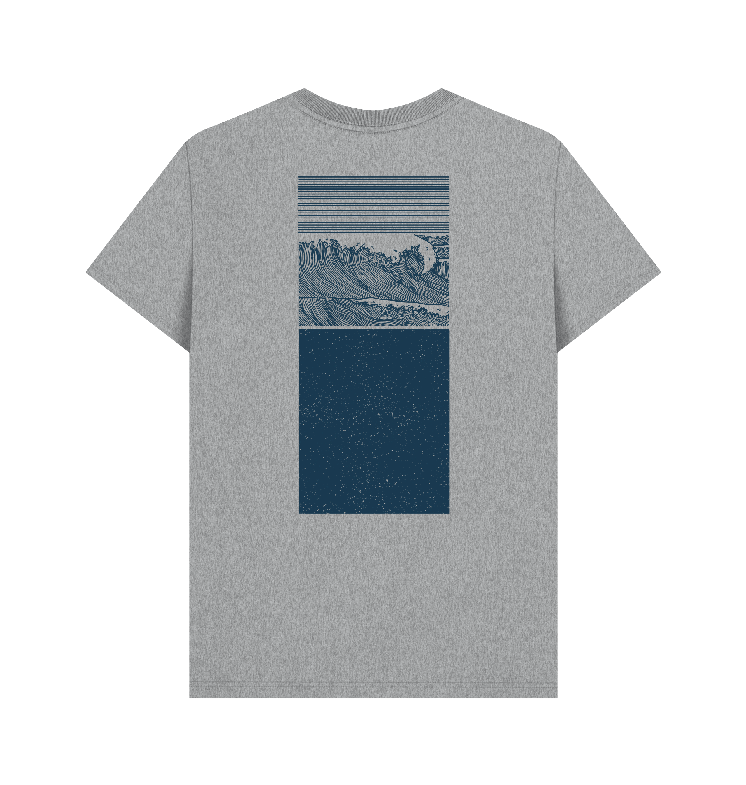 Athletic Grey Printed T-shirt Back