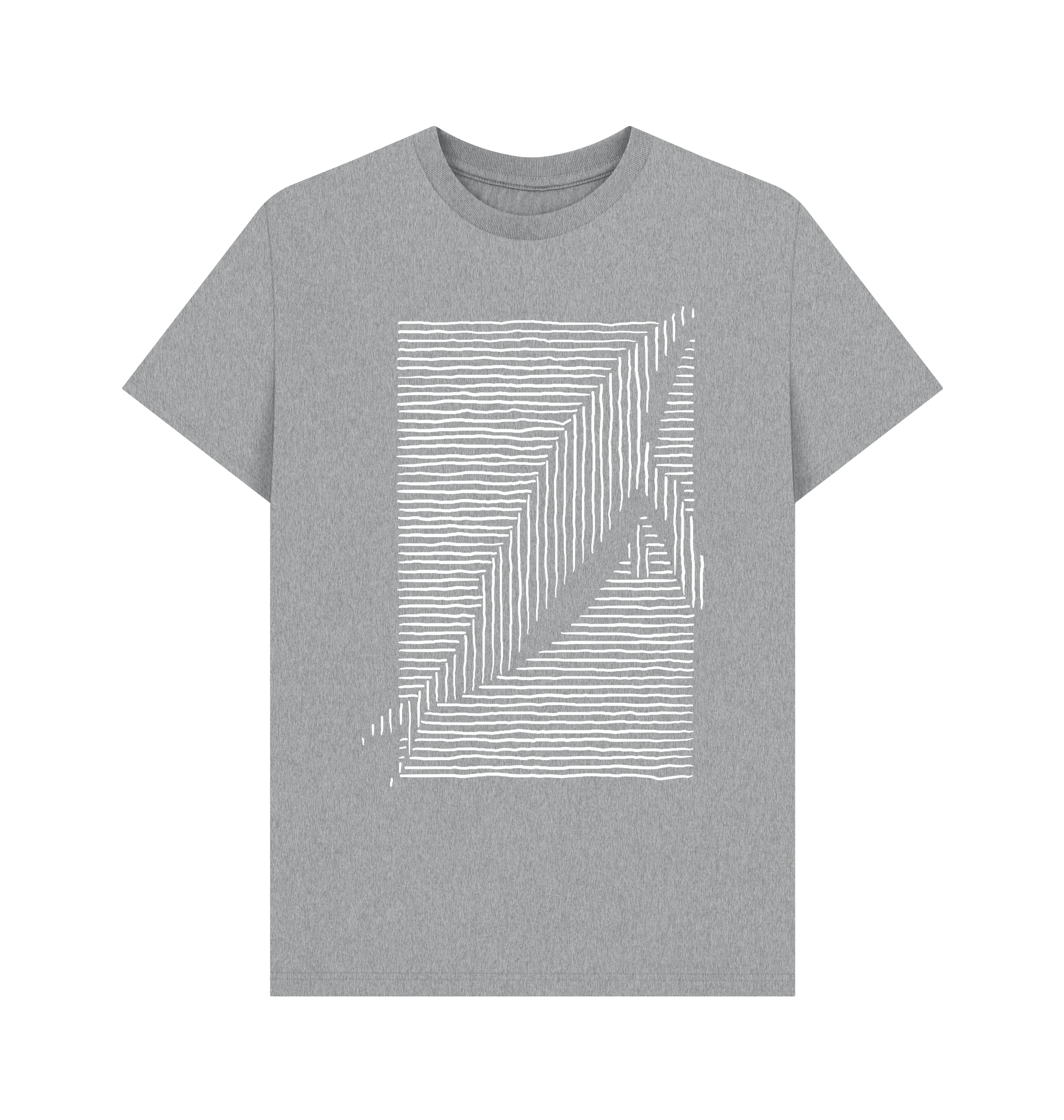 Athletic Grey Printed T-shirt Front