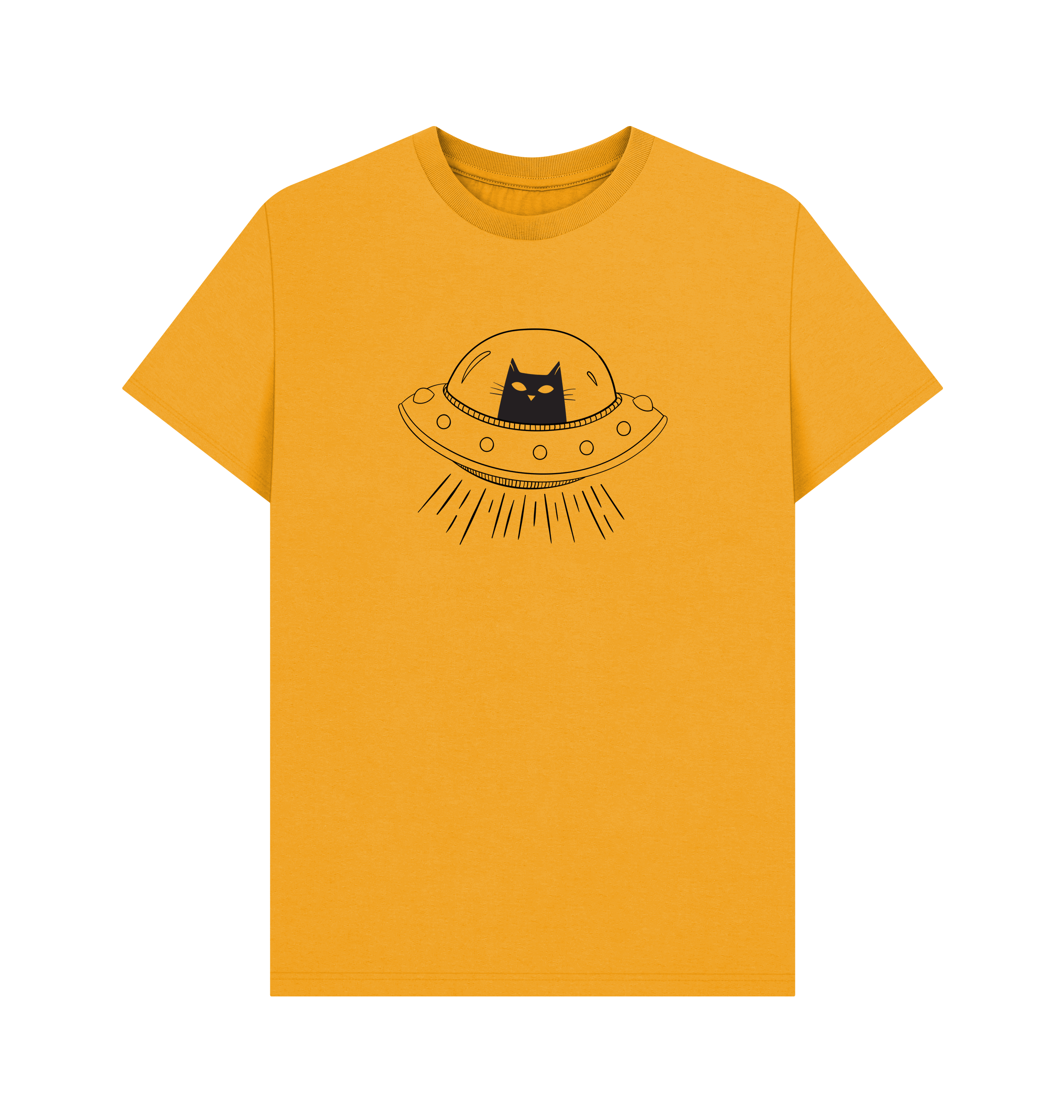 Mustard Printed T-shirt Front
