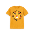 Mustard Printed Kids T-Shirt Front
