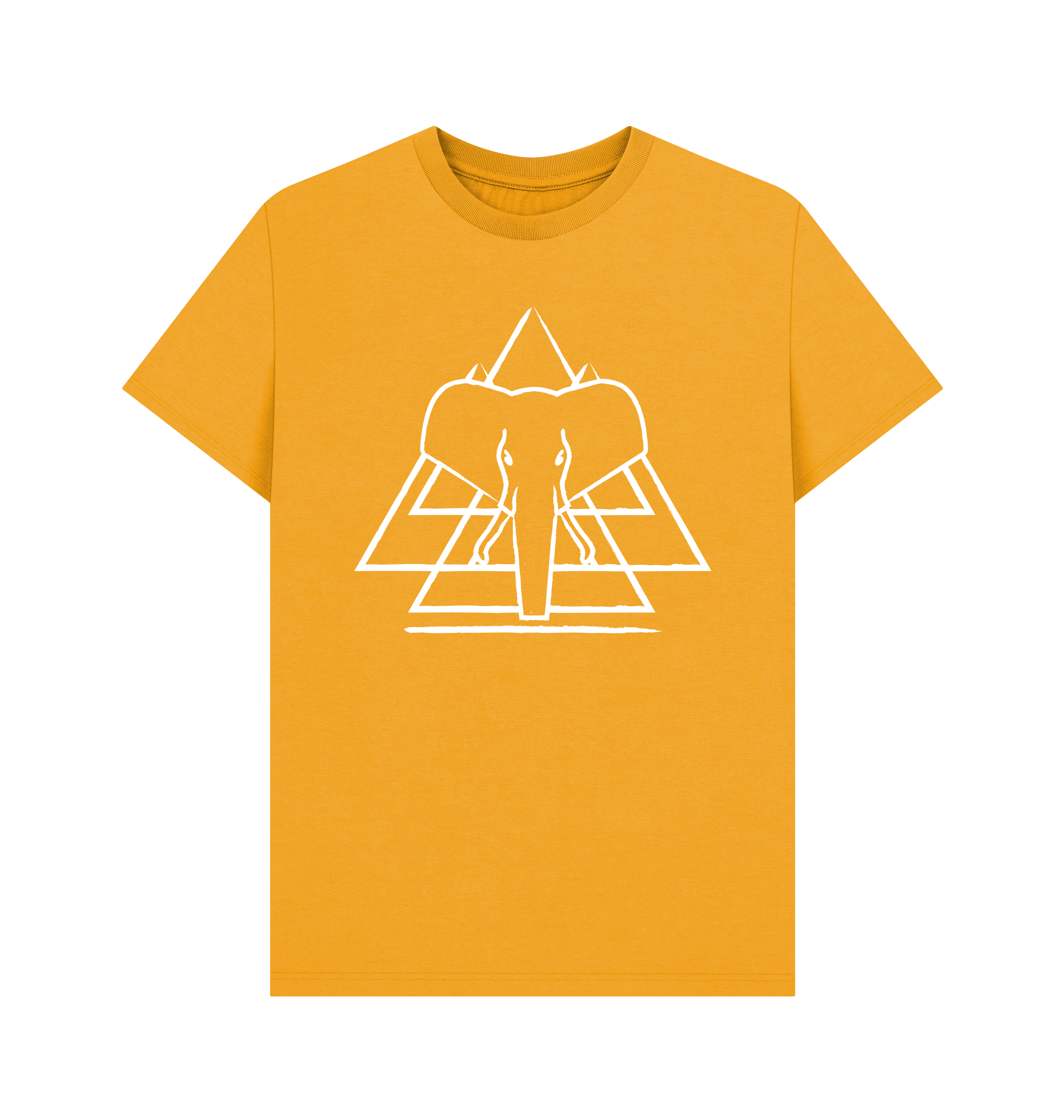 Mustard Printed T-shirt Front