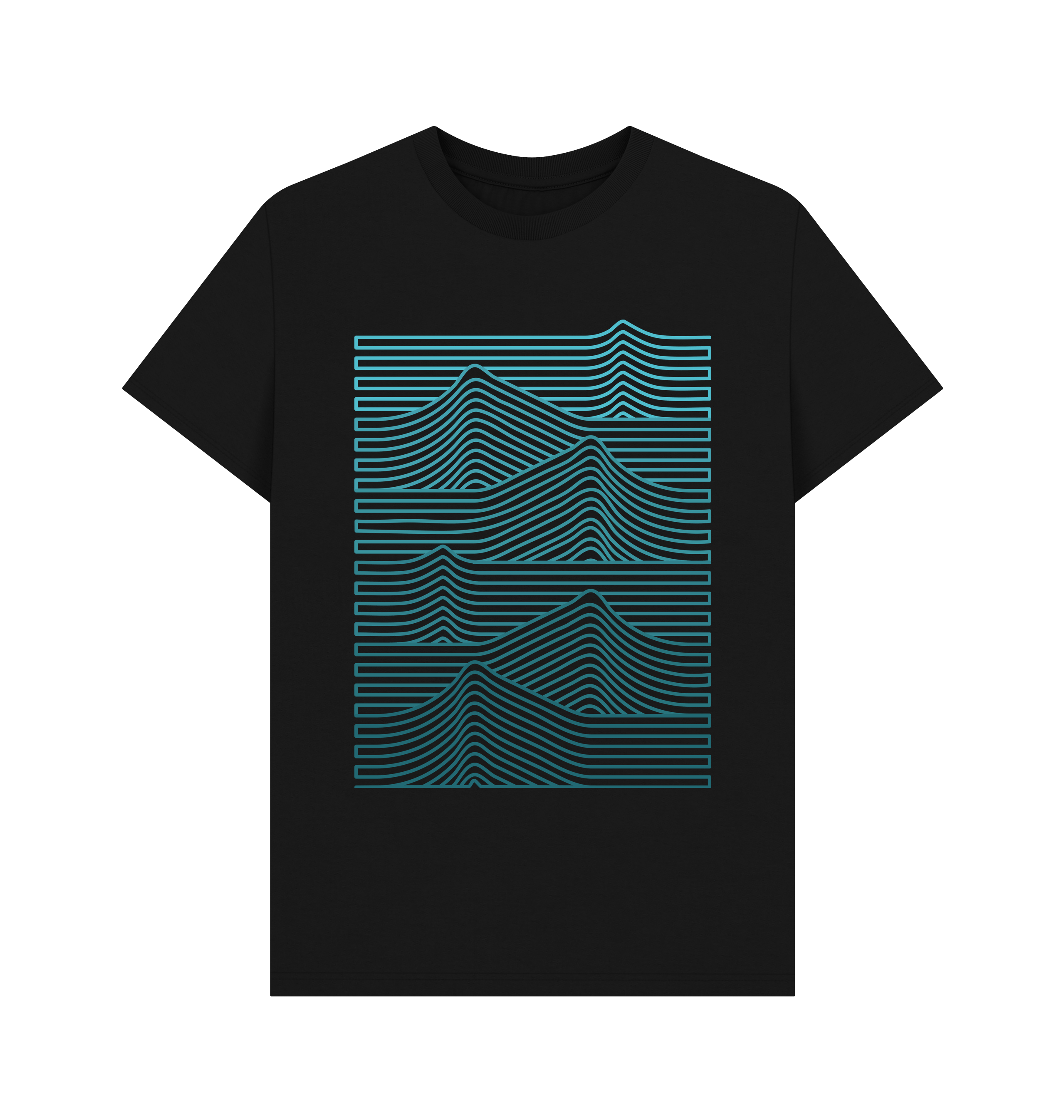 Black Printed T-shirt Front
