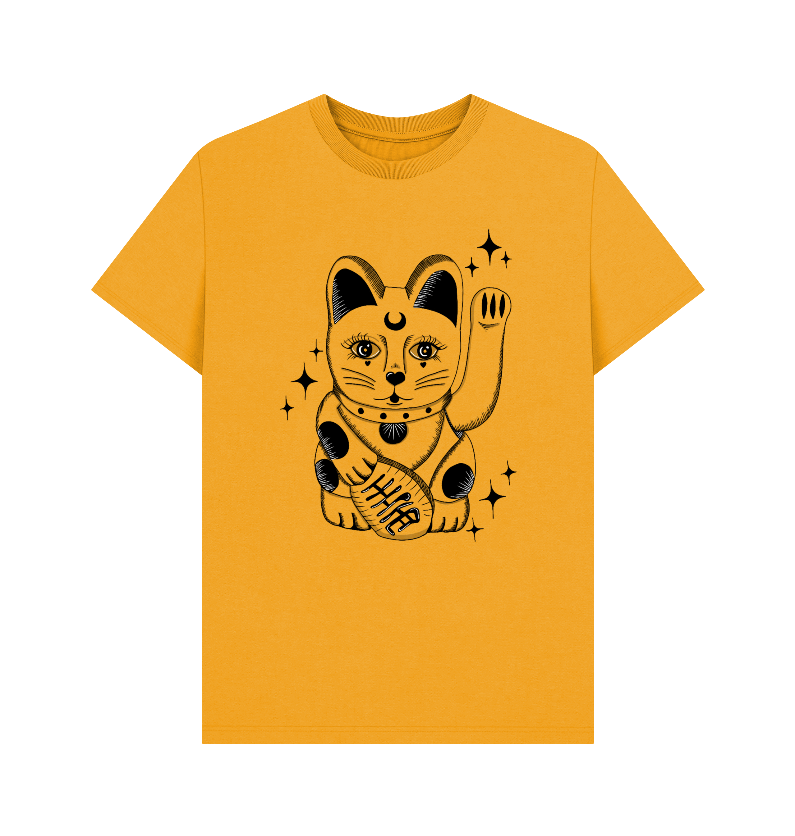 Mustard Printed T-shirt Front